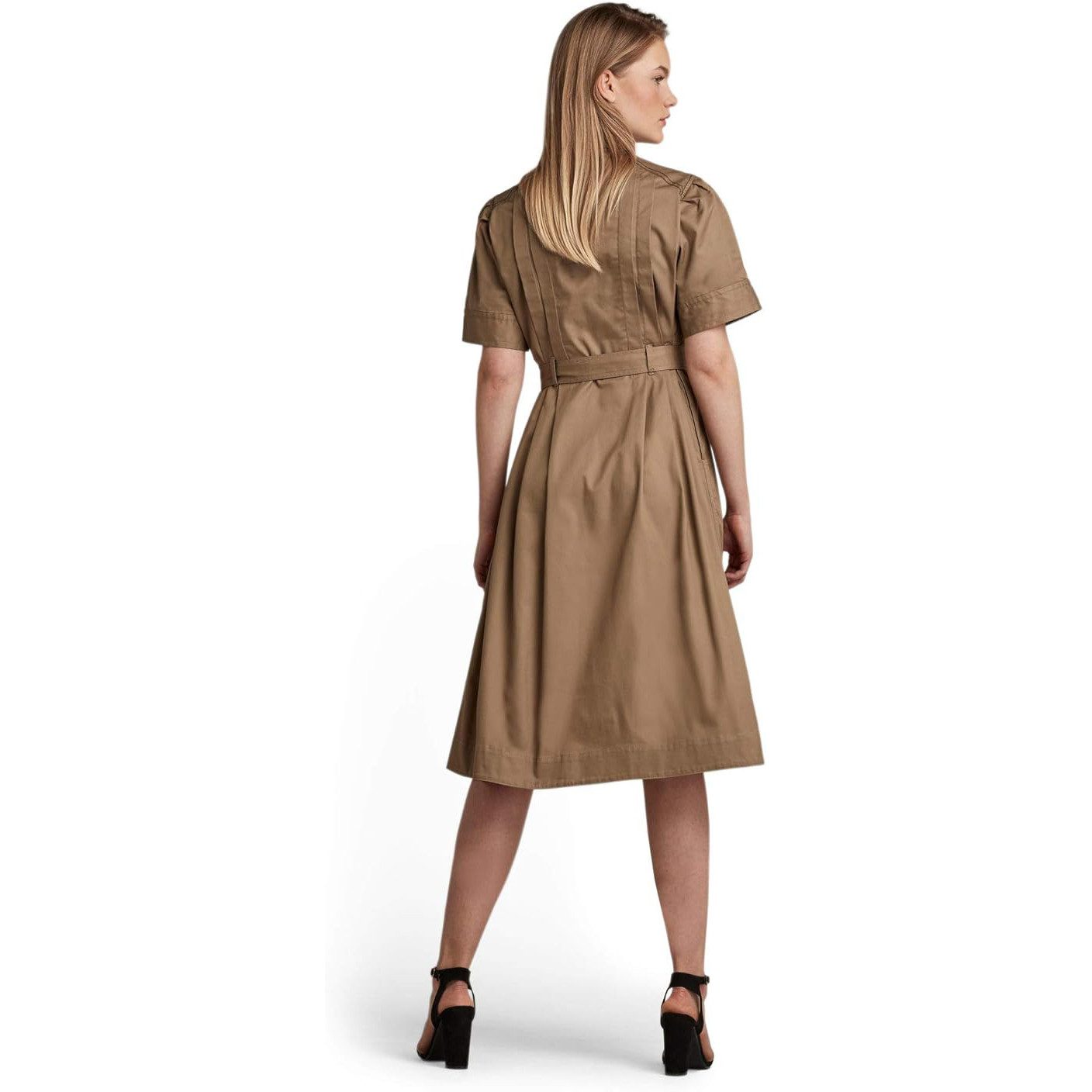 G-STAR Bodykleid Damen Kleid Hemdkragen Kurzarm Scouting Dress (1-tlg) Berges Braun Größe: XS