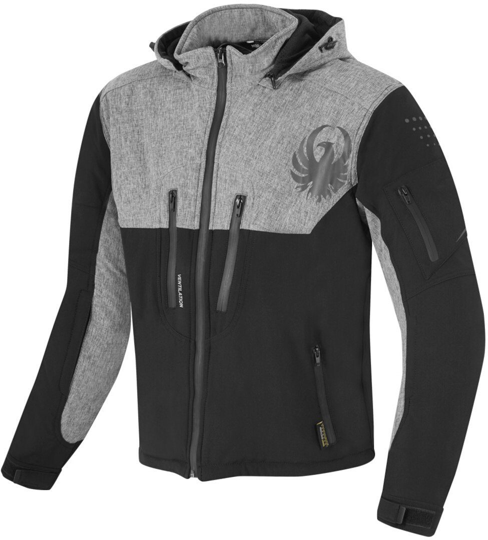 Merlin Motorradjacke Dune Motorrad Softshell-Jacke Atmungsaktiv protektoren reflektierende