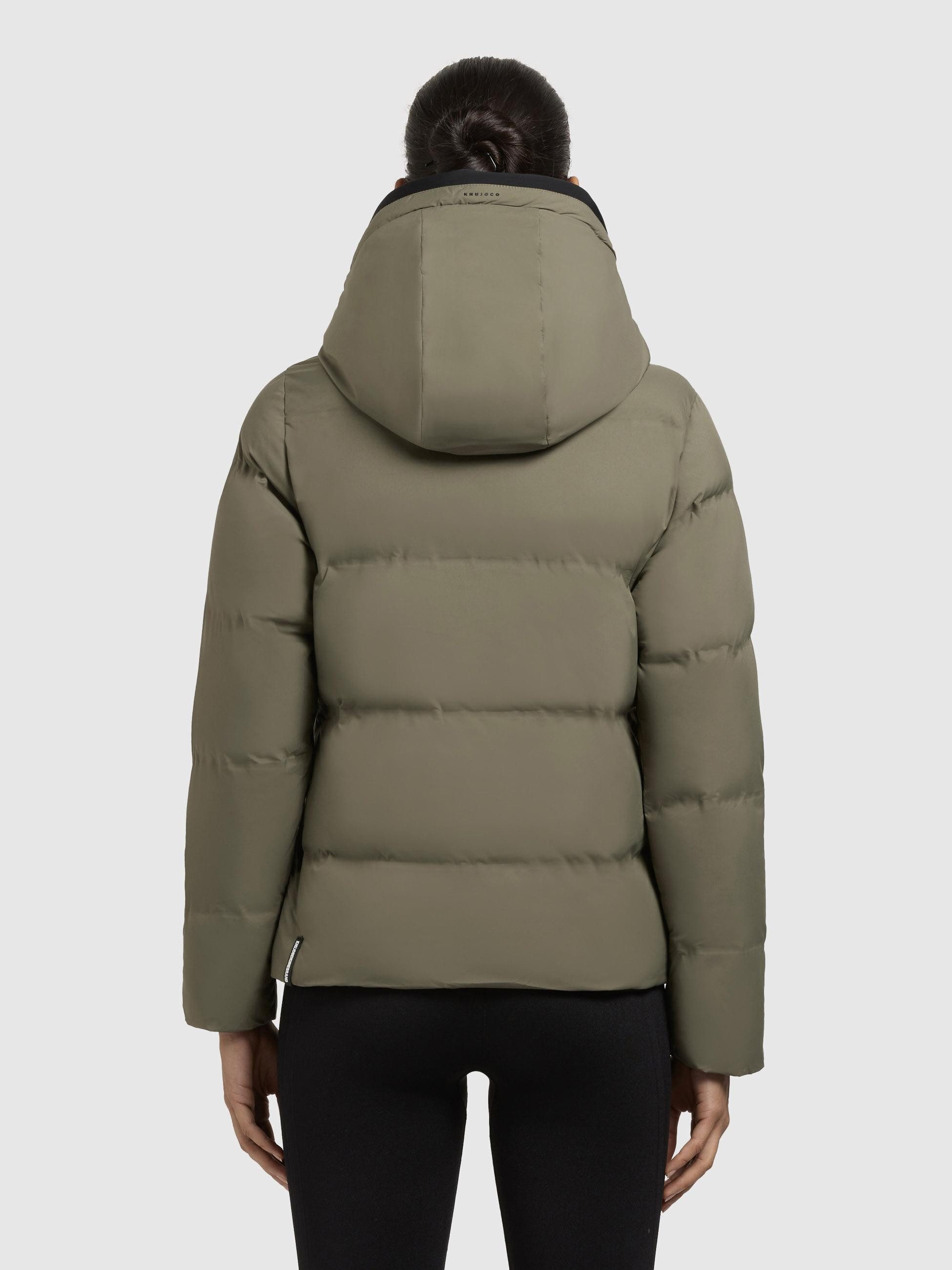 khujo Winterjacke Liev-YM Warme gesteppte Damen Kapuzenjacke