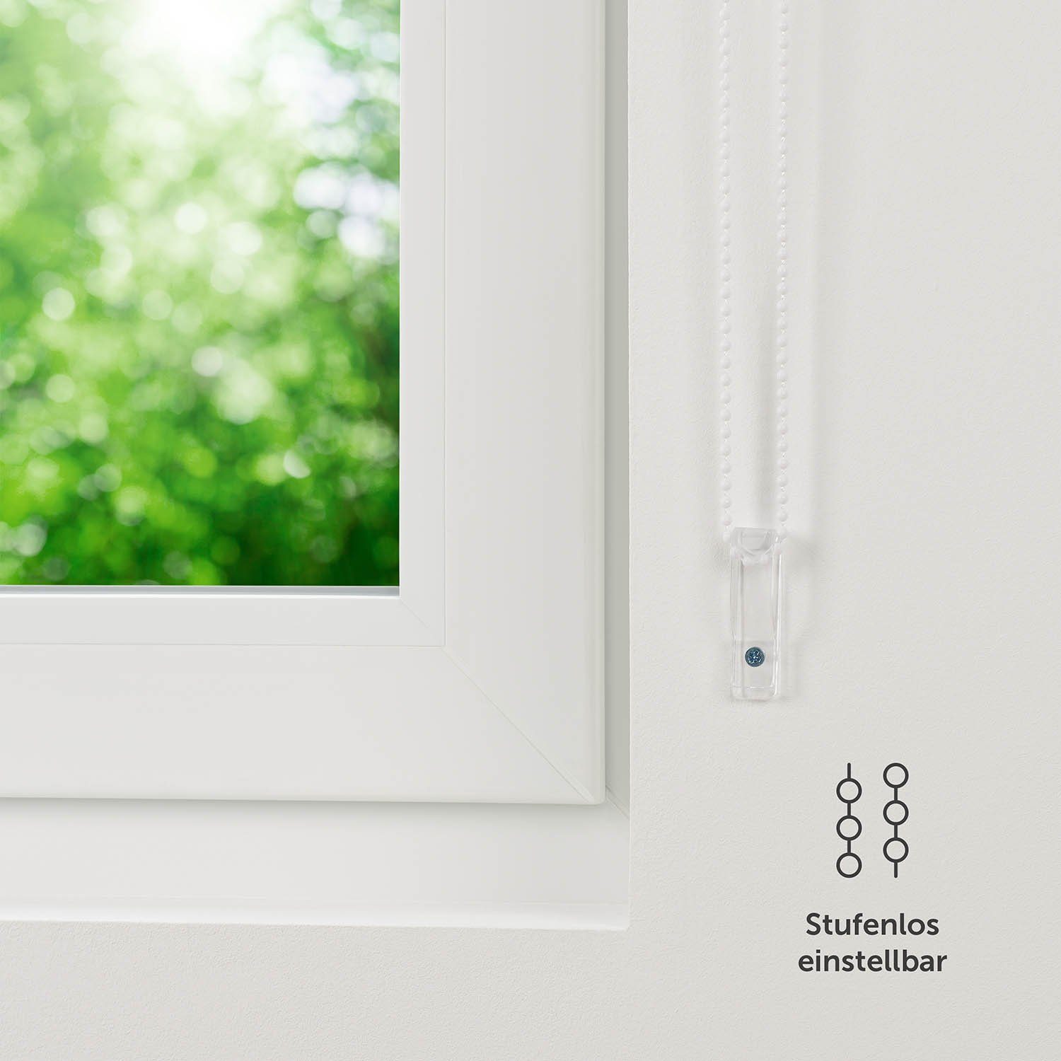 Doppelrollo Verdunklungsrollo - Klemmfix ohne Bohren, Blumtal, Lichtschutz, Freihängend, Klemmfix, Rollo für Fenster und Tür – Bild 5 von 5