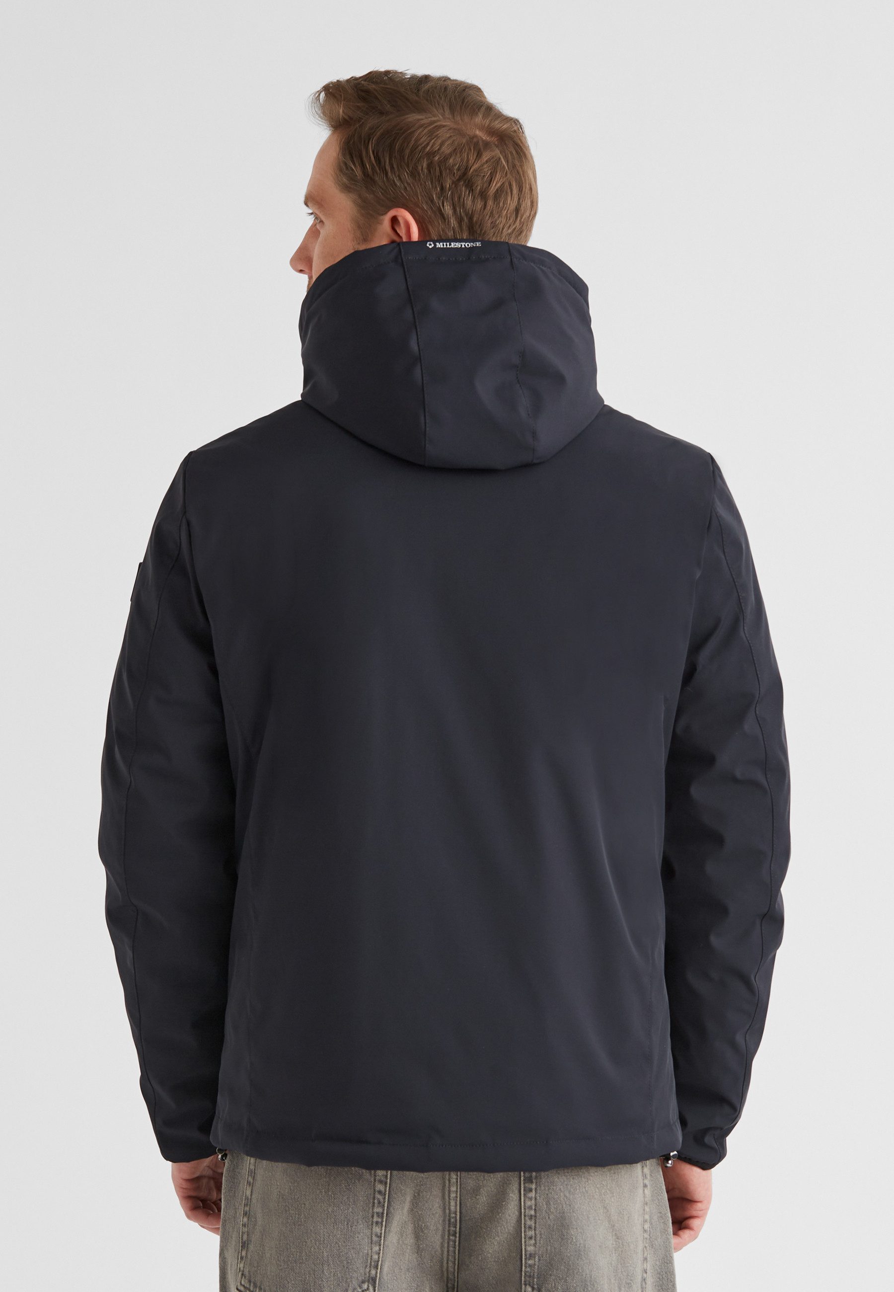 Milestone Wendejacke MSTyron Herren Jacke beidseitig Übergangsjacke mit Logo Badge