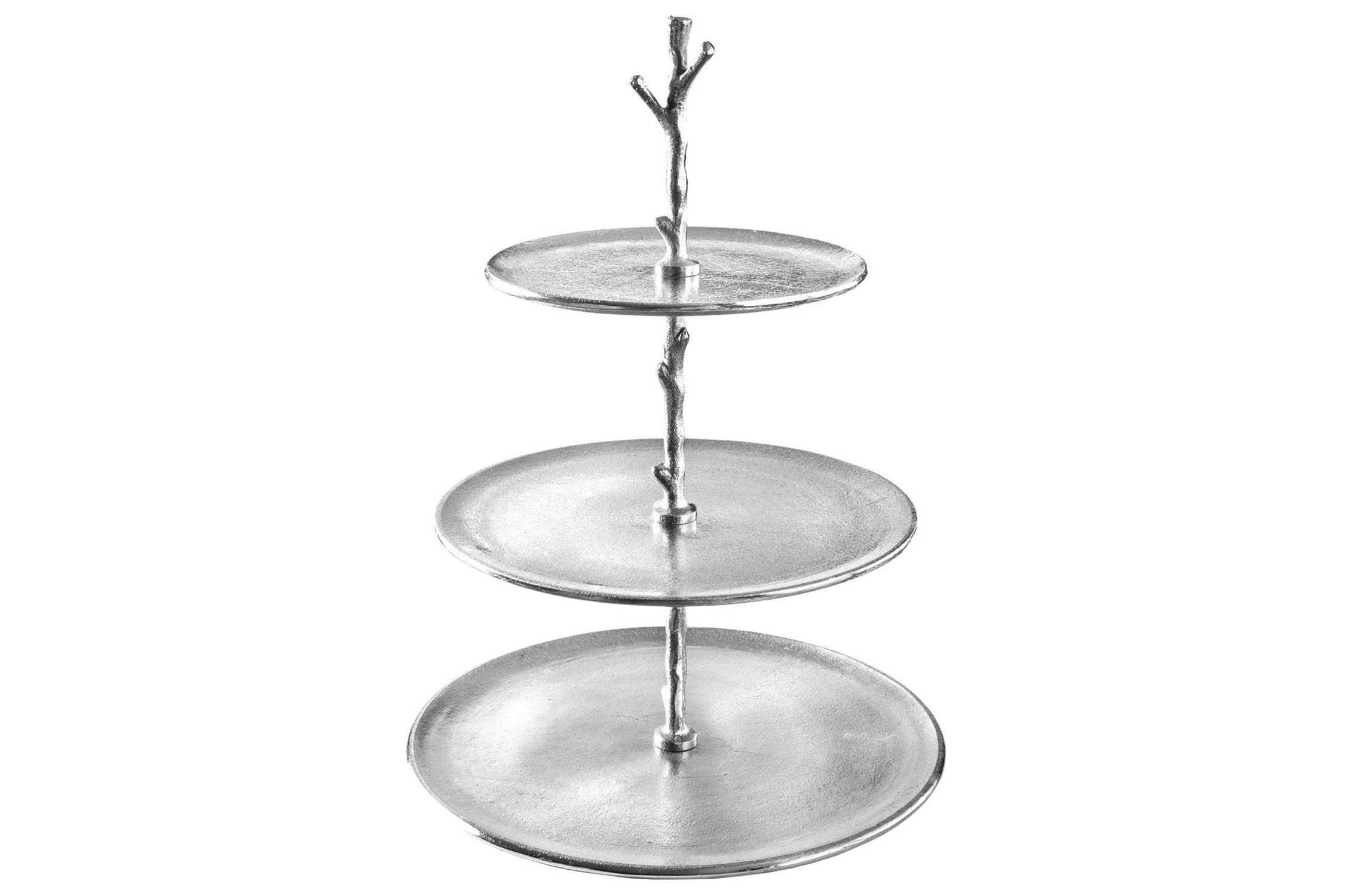 Licht-Erlebnisse Servierplatte CASPIAN, Metall-Aluminium-Legierung