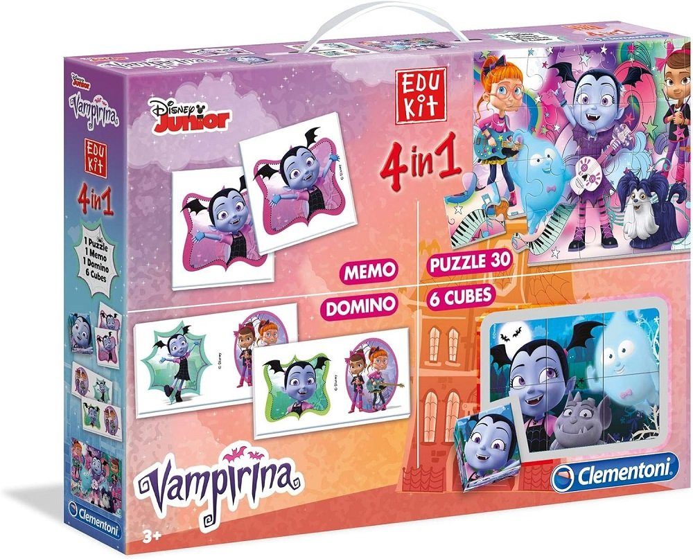 Clementoni® Puzzle Edukit 4 in 1 Vampirina Spielset, Puzzleteile, Puzzle 30 günstig online kaufen