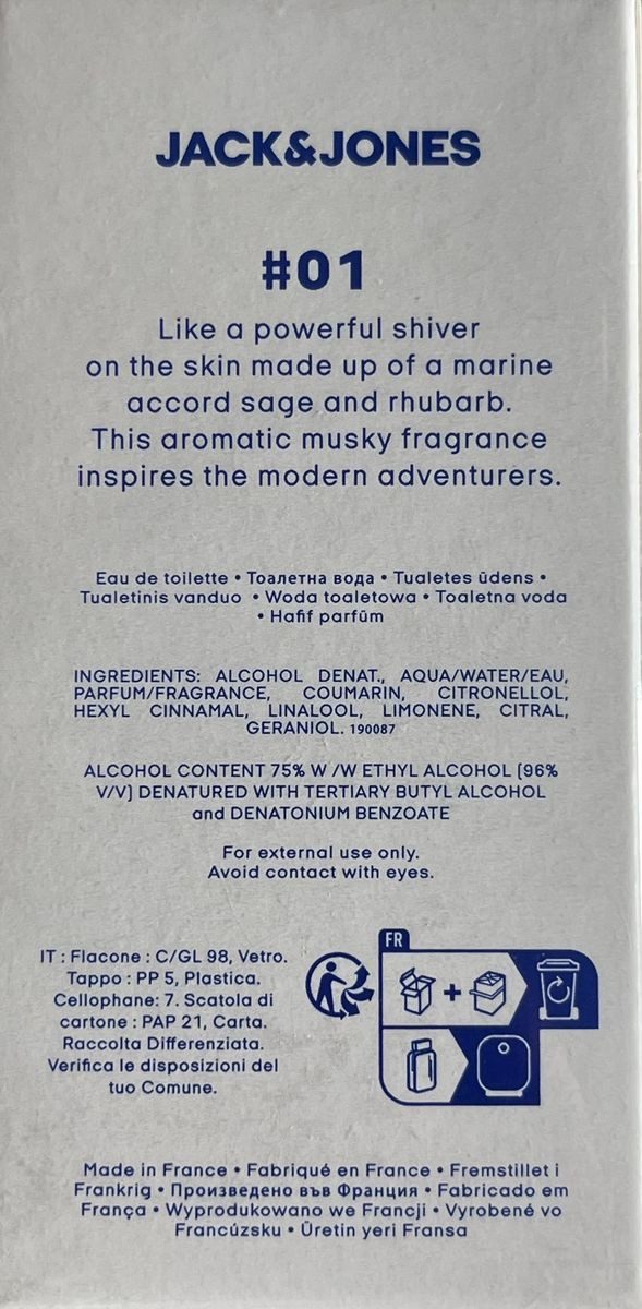 Jack & Jones Eau de Toilette Jack & Jones NO1 Eau de Toilette 75 ml