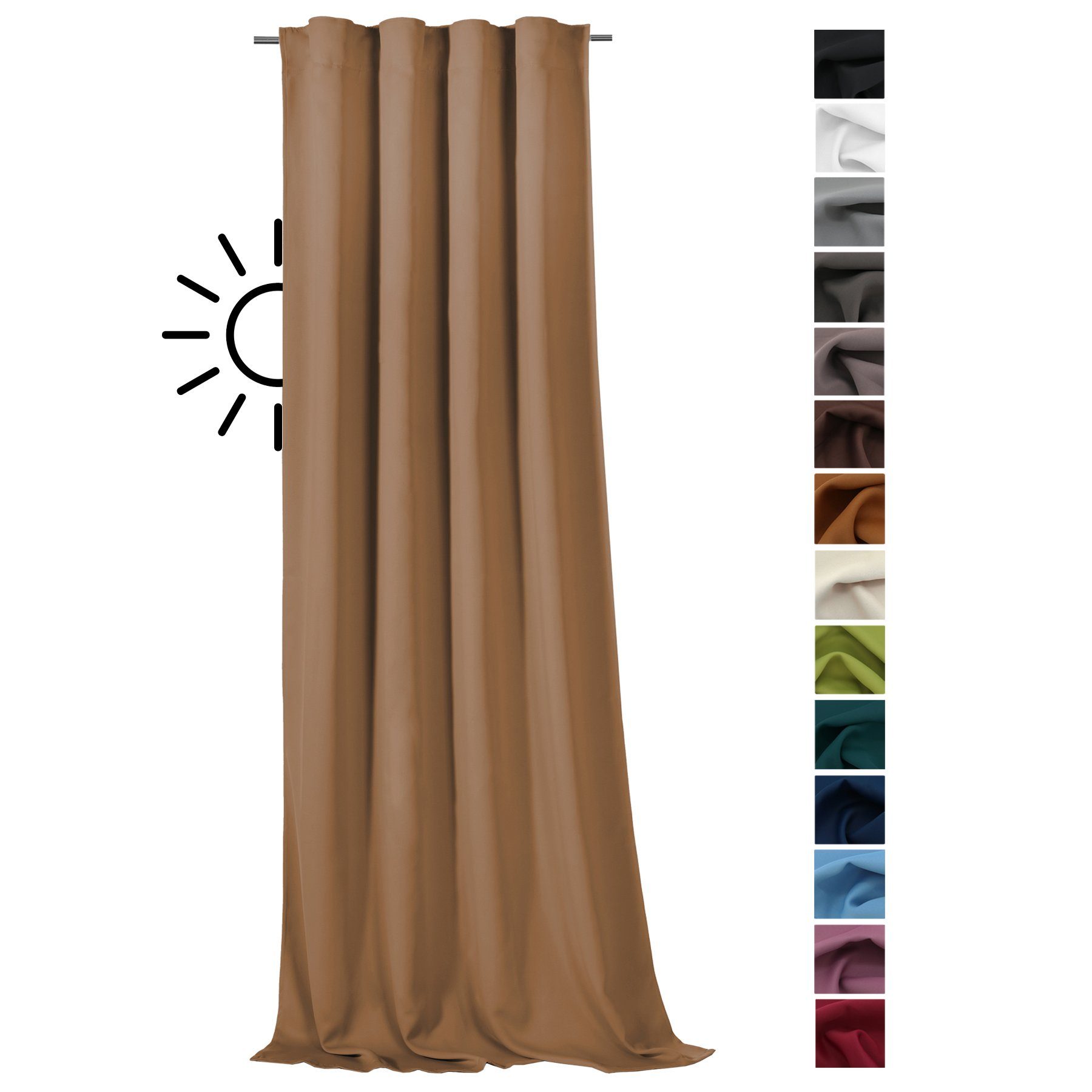 heimtexland Verdunkelungsvorhang Thermo Verdunklungsgardine Deko Gardine Vo günstig online kaufen