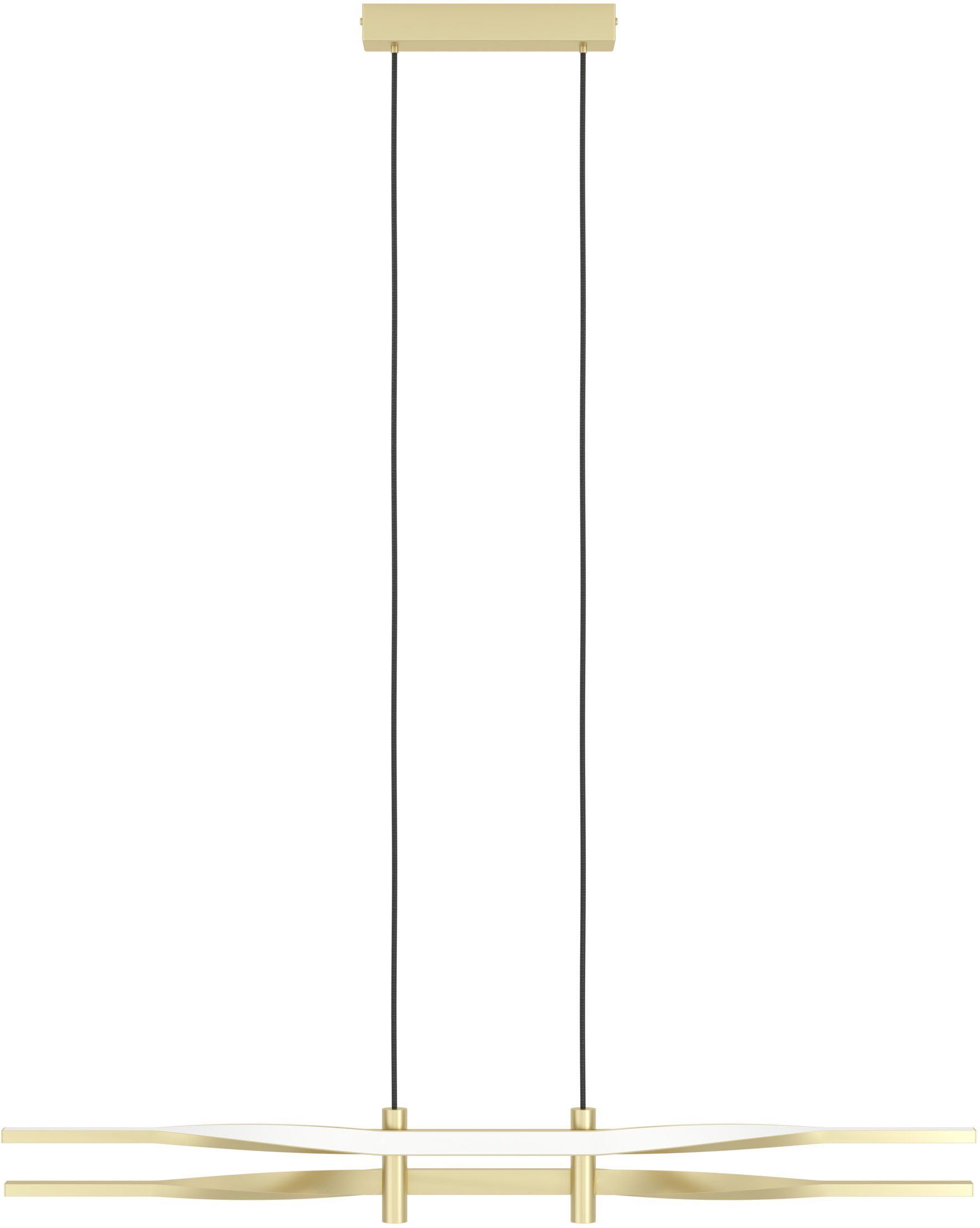 EGLO Hängeleuchte COLMEAL Pendellampe - Stahl, Alu - LED - 21W - IP20, LED fest integriert, Warmweiß, Hängelampe, Deckenlampe, Wohnzimmer, Esszimmer, L76 x B9 x H120 cm