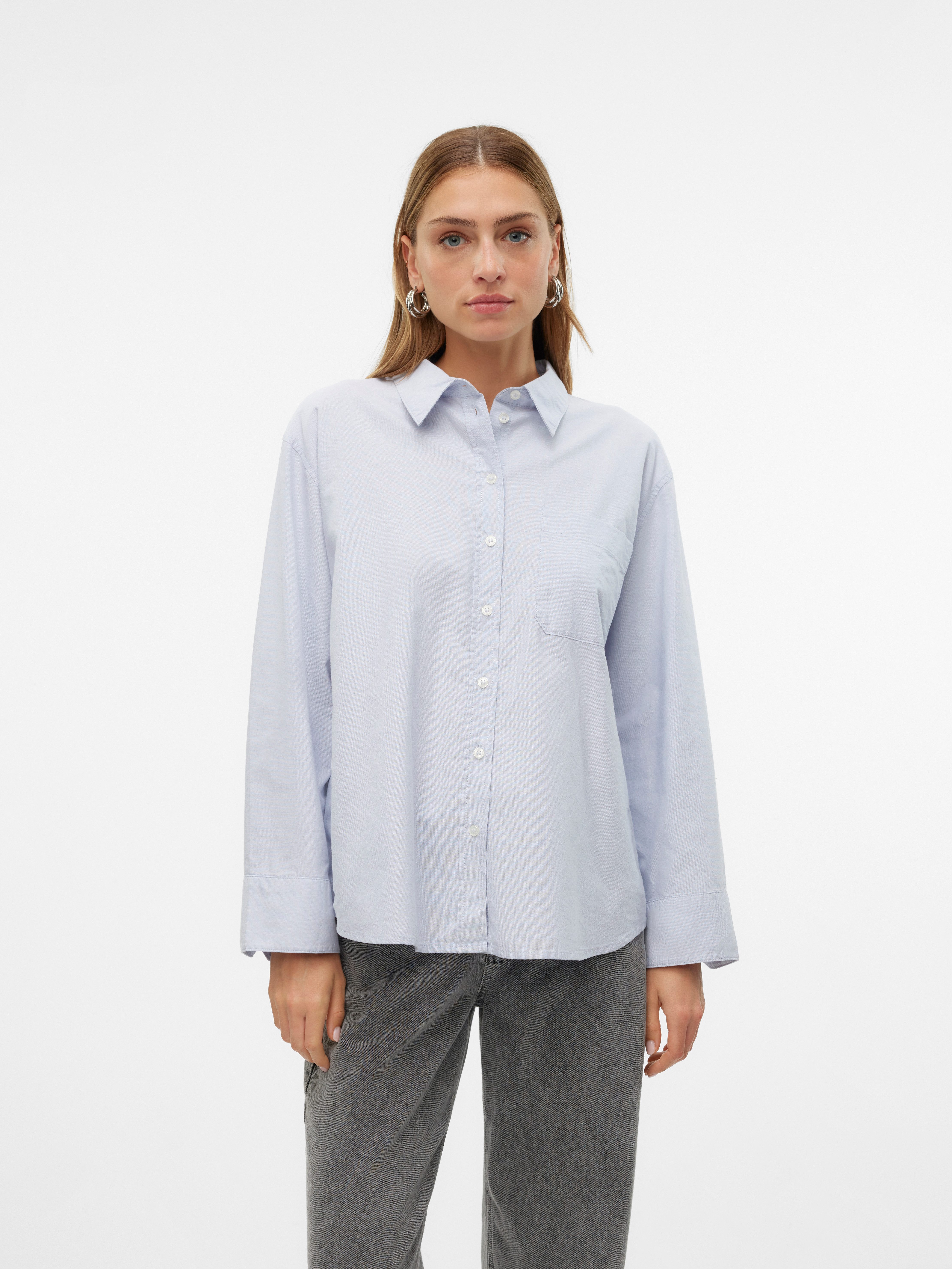 Vero Moda Langarmbluse VMIDA OXFORD SHIRT günstig online kaufen