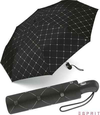Esprit Langregenschirm schöner Schirm für Damen mit Auf-Zu Automatik, klassisches Design in modischem Design