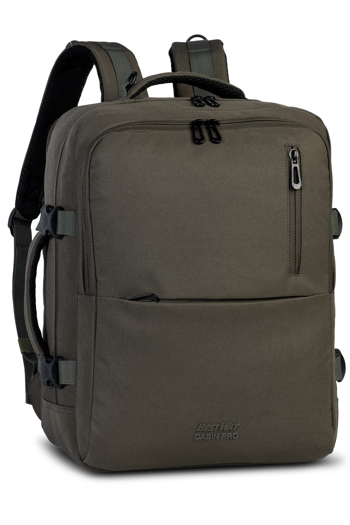 BestWay Bags Reiserucksack Cabin Pro Solid, gepolstertes Laptopfach