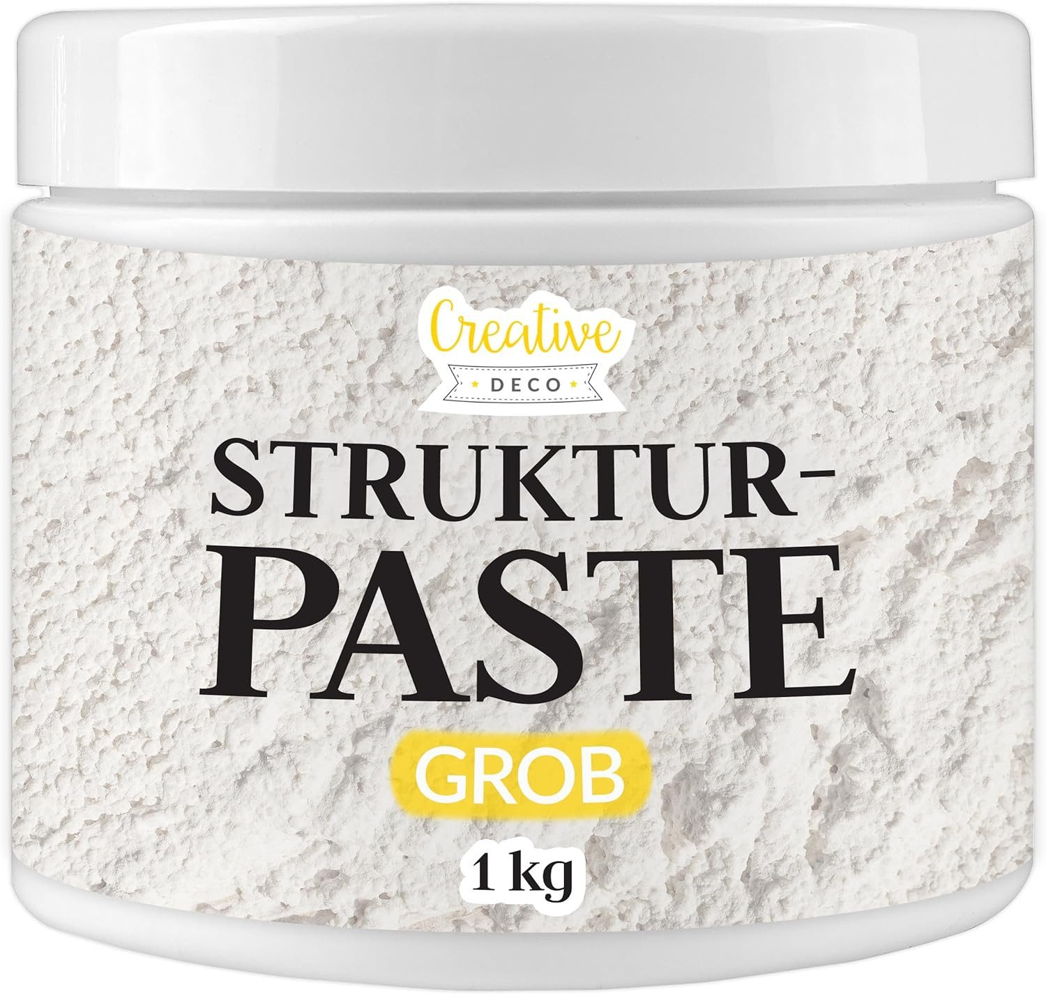 Malpaste Strukturpaste 1 kg Weiße Spachtelmasse für Acrylmalerei Modellierpaste