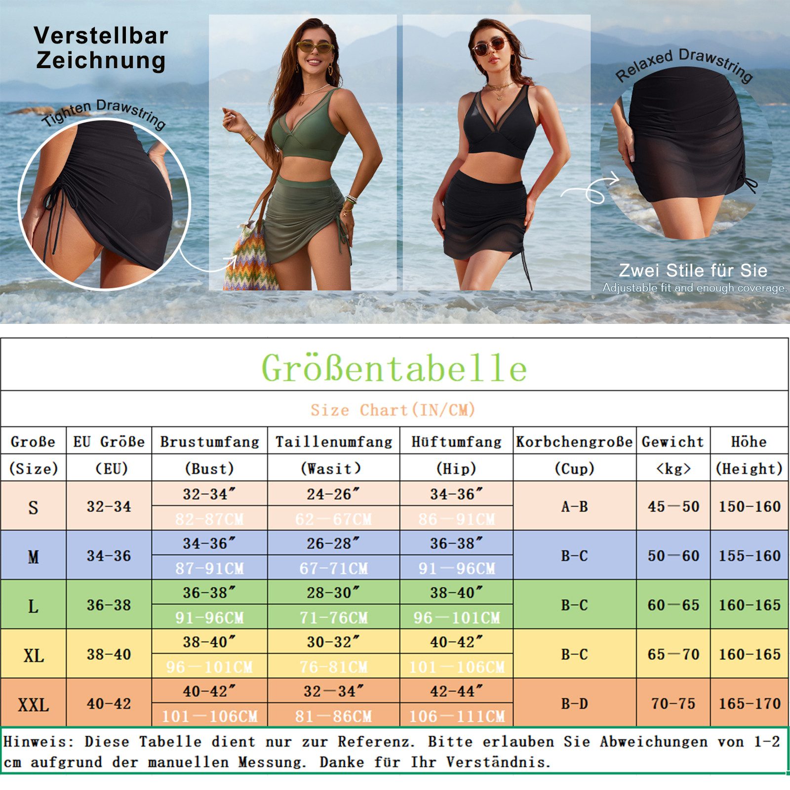 HOMELIVE Badeanzug Damen High Waisted Bikini günstig online kaufen