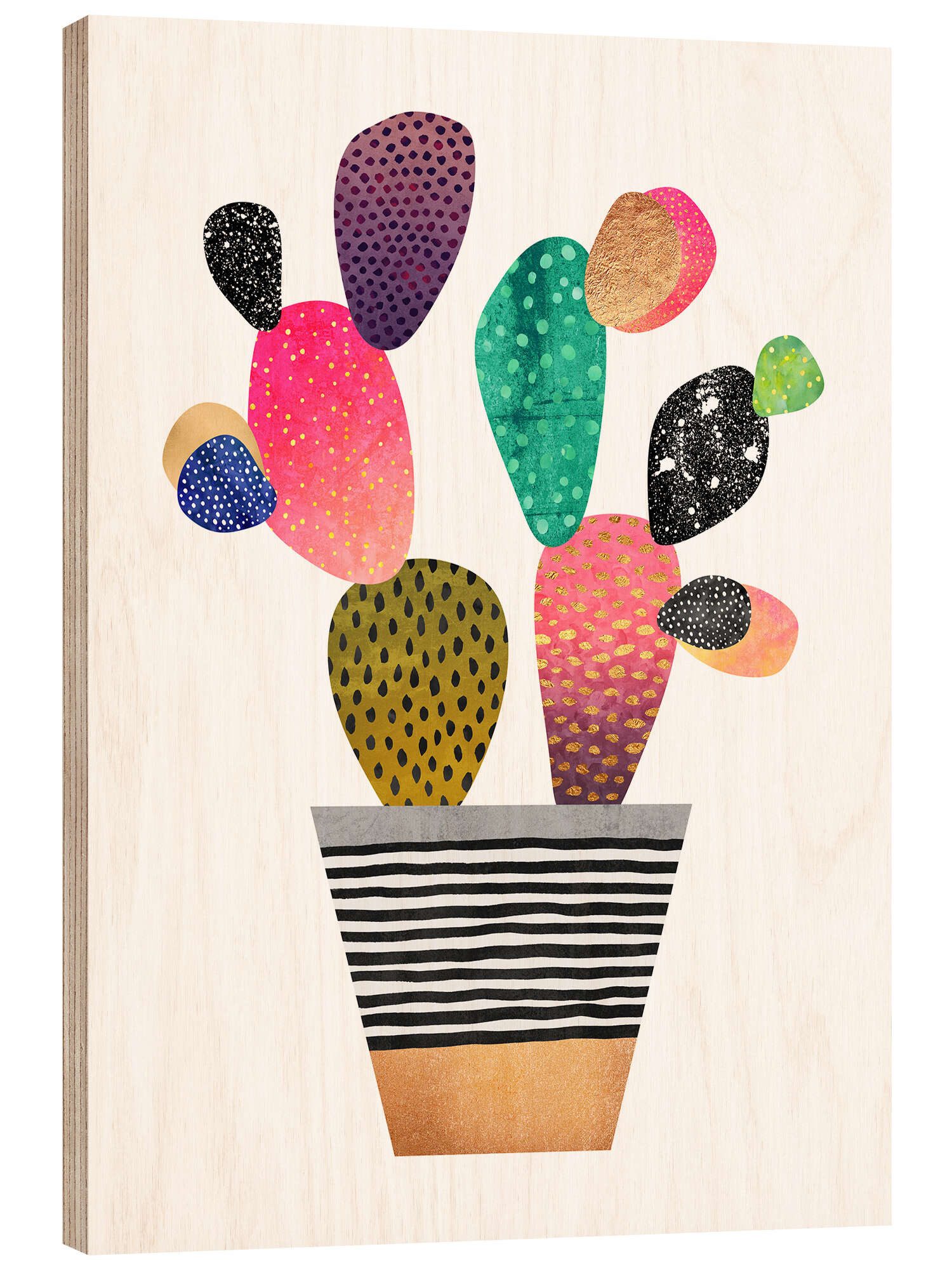 Posterlounge Wandbild Happy Cactus, Elisabeth Fredriksson, erhältlich als Poster, Leinwandbild, Wandsticker oder Acrylglasbild