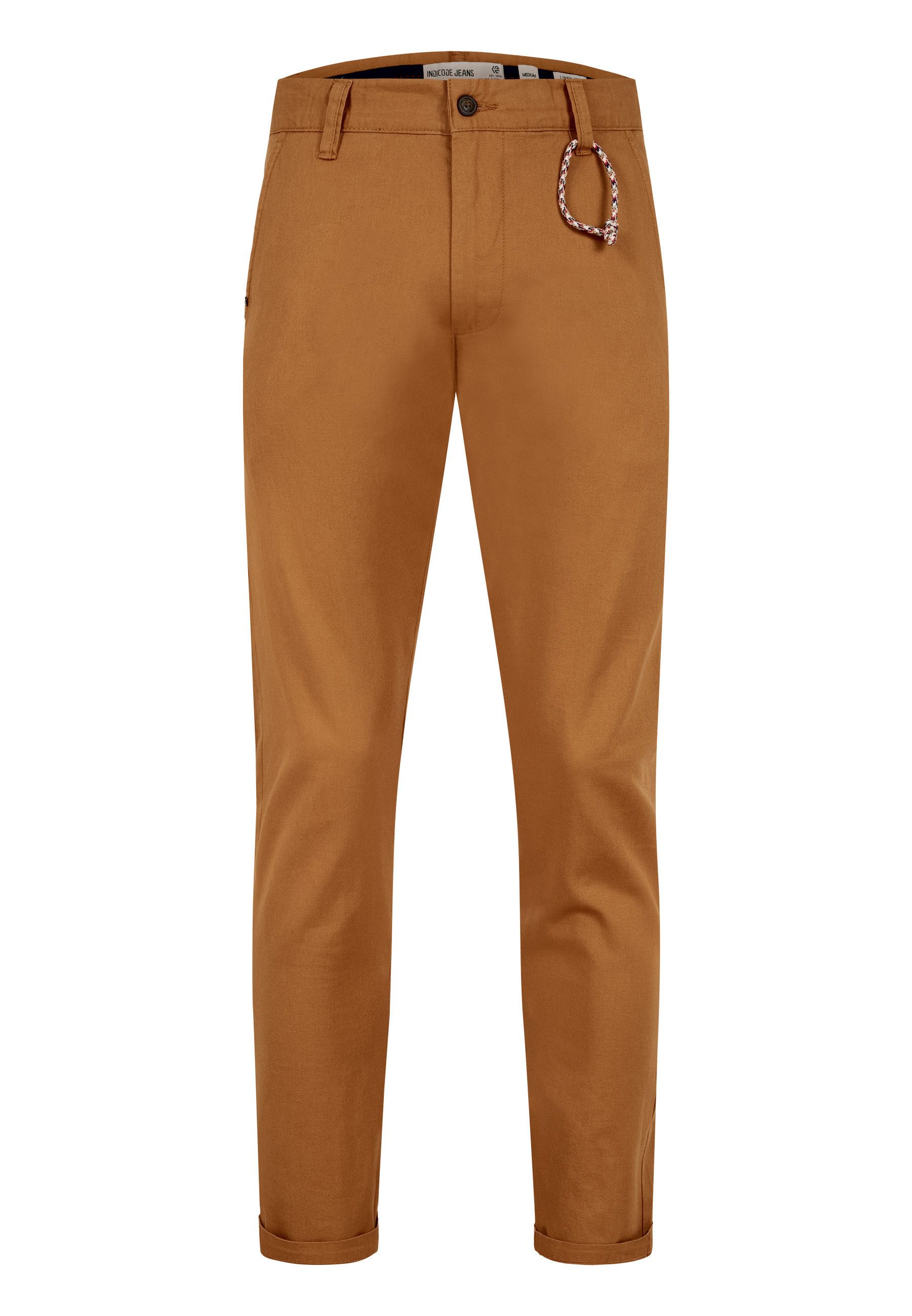 Indicode Chinohose Herren INMelio Herrenhose Dekoratives Rope-Band als stilvoller Hingucker