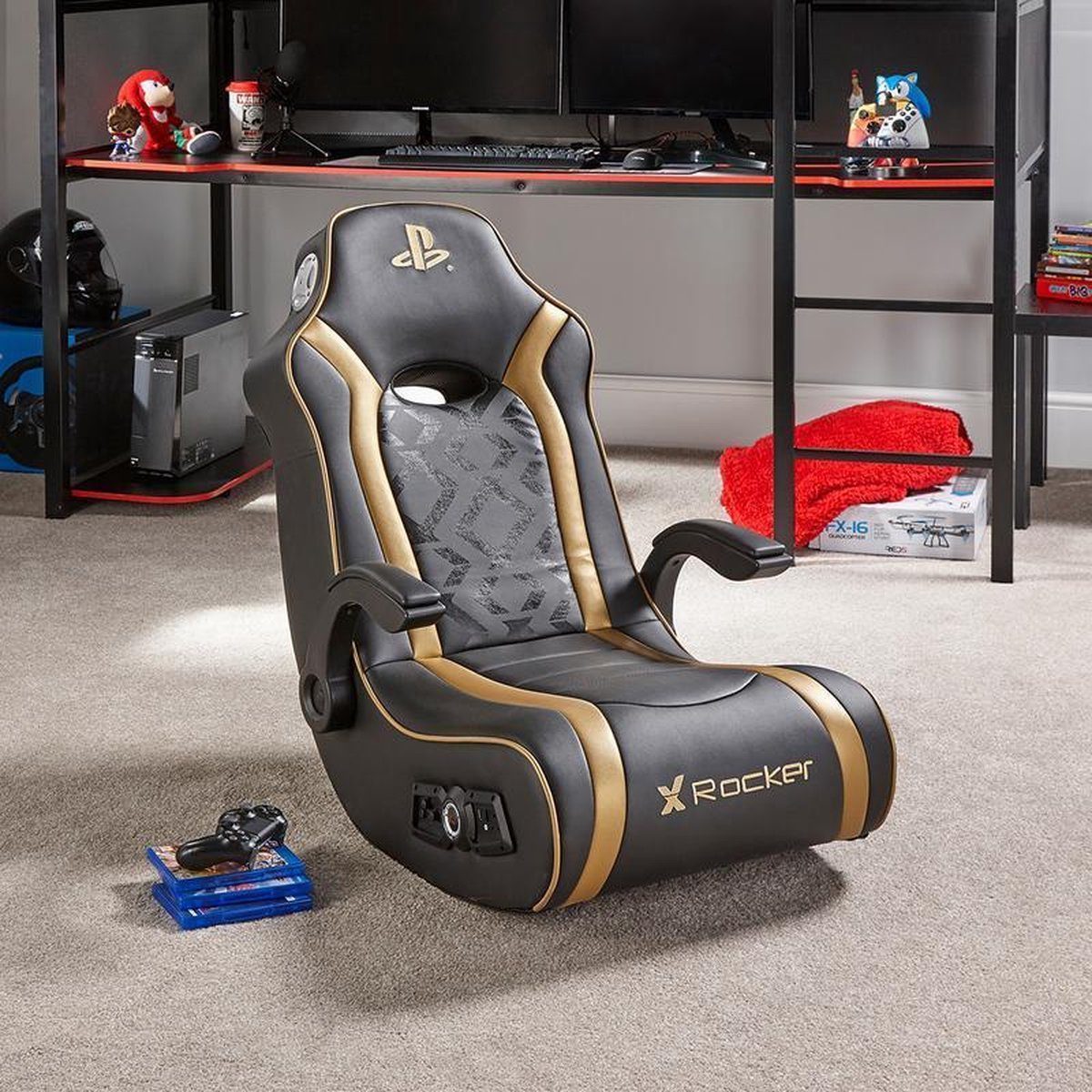 Elegantes X Rocker Gaming Stuhl Bilder