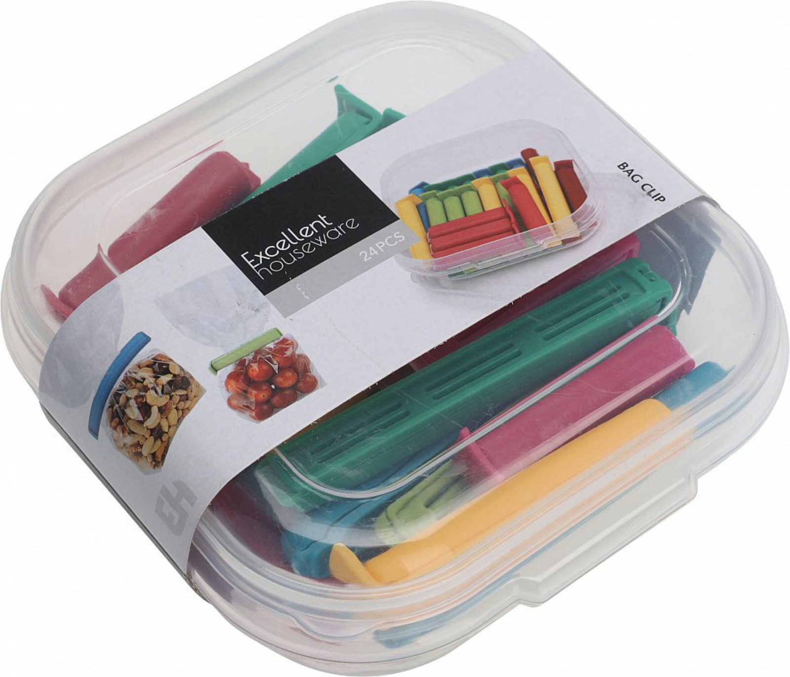 Koopman Verschlussklammer Frischhalteclips Clips Beutelclips Kunststoff 24er Set (Stück, 24-tlg., Packung), 3 Größen, 10,5cm, 6 Farben, 8,5cm, 6,5cm – Bild 4 von 4