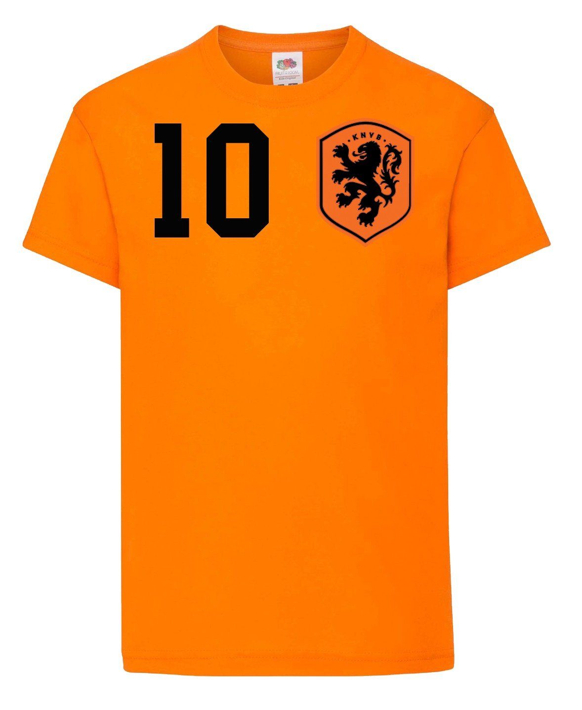 T-Shirt Niederlande Kinder T-Shirt im Fußball Trikot Look