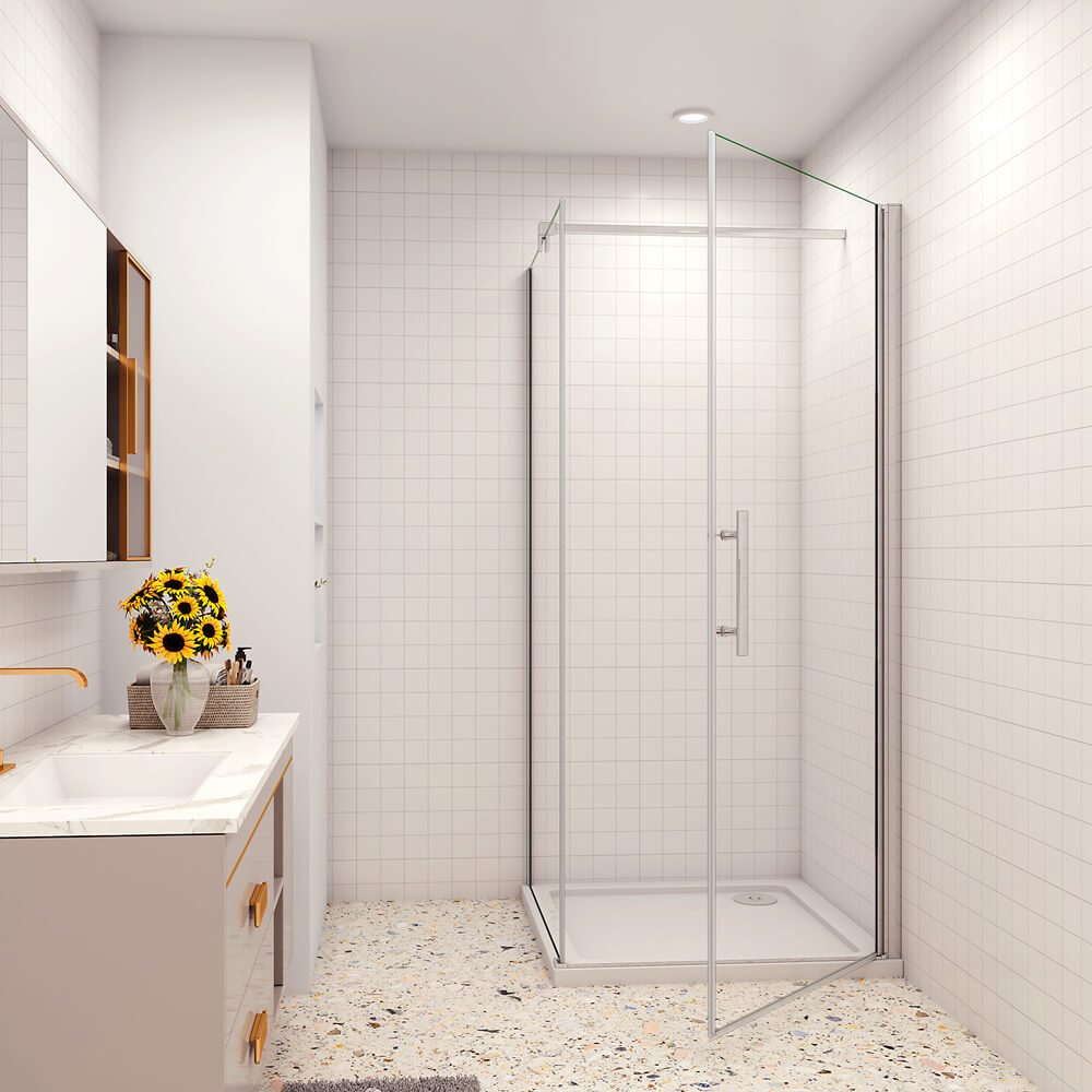 duschspa Eckdusche 195cm ESG Drehtür + günstig online kaufen