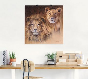 Artland Wandbild Löwen, Wildtiere (1 St), als Alubild, Outdoorbild, Leinwandbild, Poster, Wandaufkleber