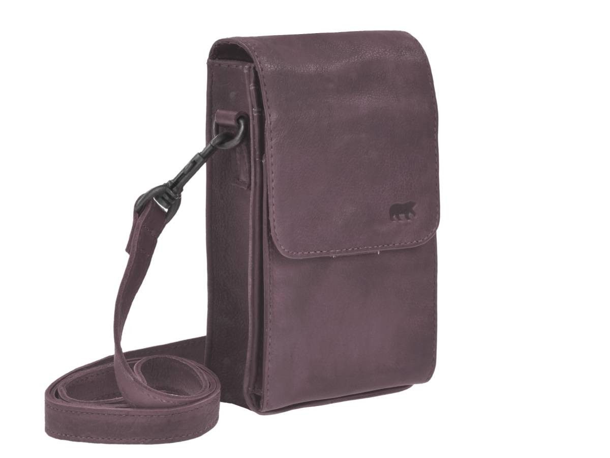 Bear Design Umhängetasche "Robbie" Damen Handytasche zum Umhängen Leder groß, trendige Tasche mit vielen Fächern, auch als Handy Gürteltasche