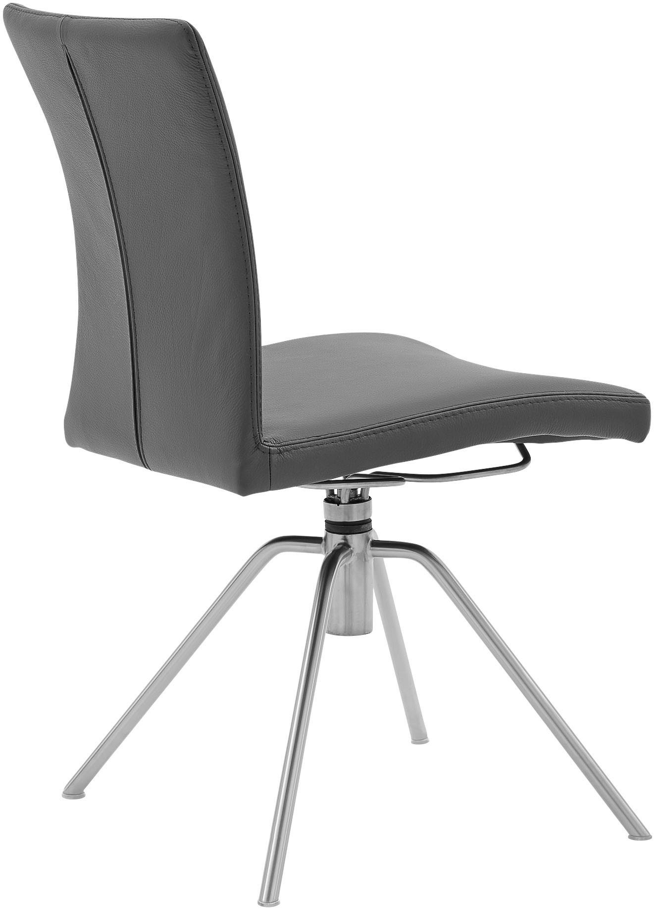 Musterring Polsterstuhl Helmond 6700 (Packung, 1 St), Drehgestell in Edelstahl inkl. Rückholfunktion, ohne Armlehne