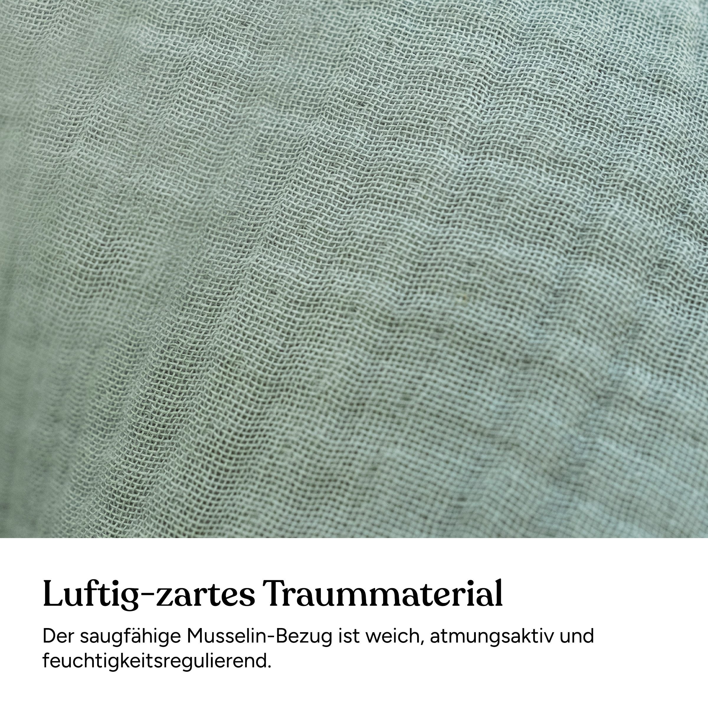 Ehrenkind Stillkissen Musselin aus hochwertiger Bio Baumwolle, Schwangerschaftskissen, Seitenschläferkissen, OEKO-TEX® STANDARD 100 Klasse 1 zertifiziert