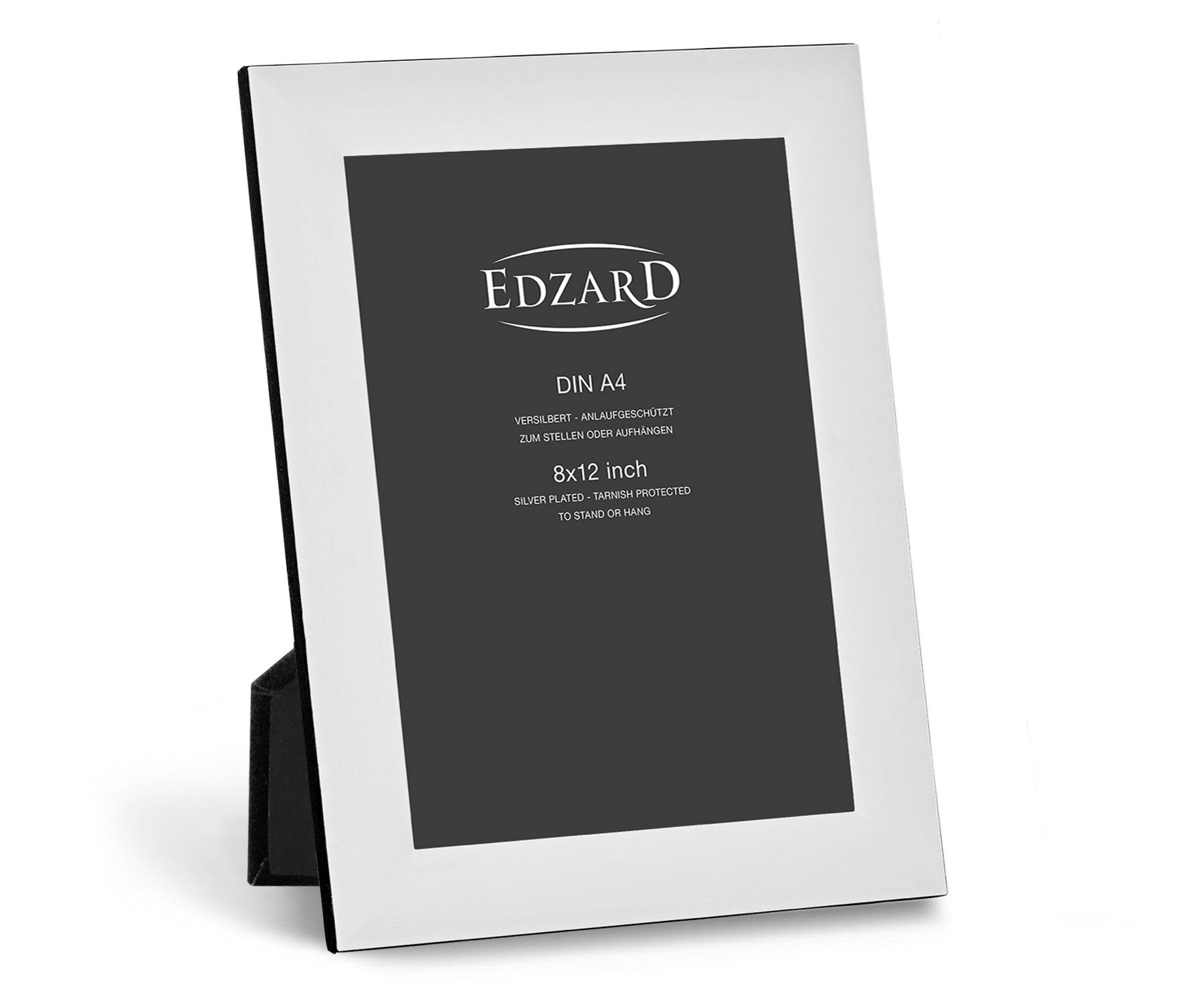 EDZARD Bilderrahmen Gela, Fotorahmen, versilbert und anlaufgeschützt, 20x30 cm Bild, 2 Aufhänger