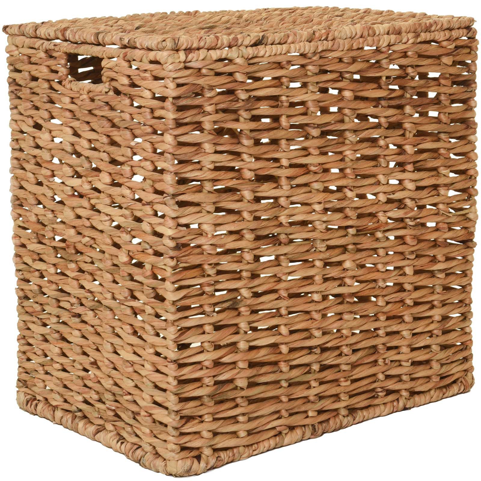 VIVANNO Wäschetruhe Wasserhyazinthe ARCON Kasten - Natur Geflochten (1 St), 57x39x56 cm