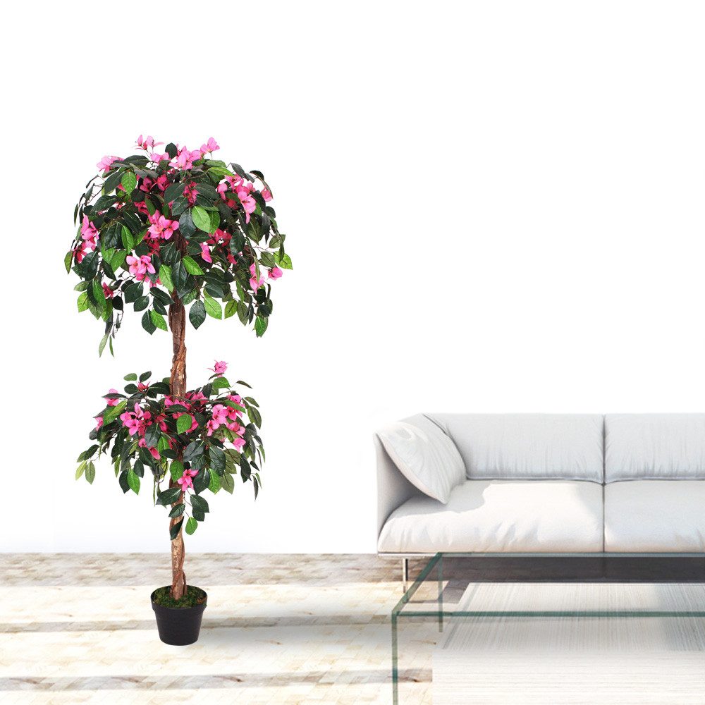 Kunstbaum Drillingsblume Bougainvillea Kunstpflanze Kunstbaum Künstlich 150 cm Drillingsblume, Decovego, Höhe 150 cm – Bild 4 von 5