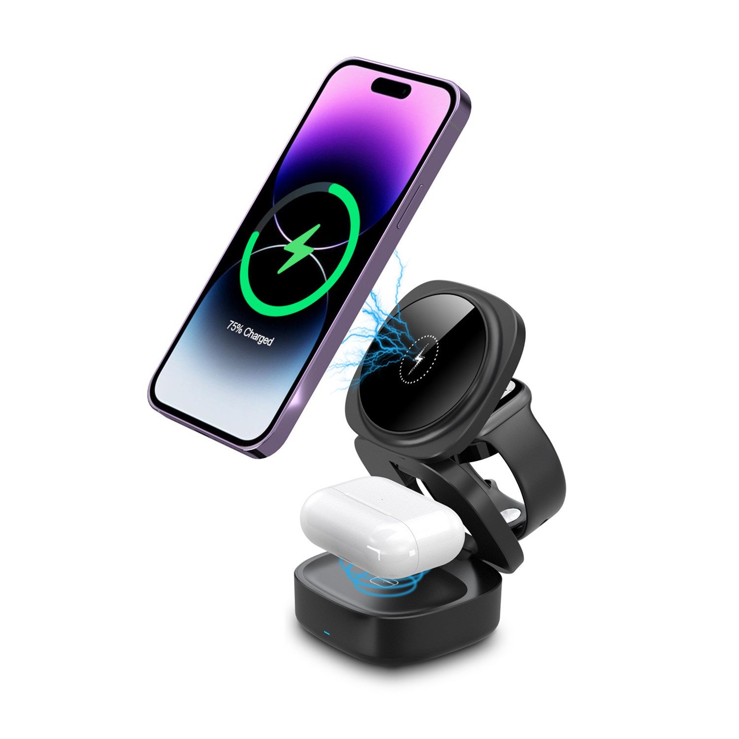 fontastic Qumag Induktive Ladestation 65W Wireless Charger USB-C Induktions-Ladegerät (GaN Technologie)