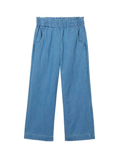 TOM TAILOR Weite Jeans mit elastischem Bund und Eingrifftaschen
