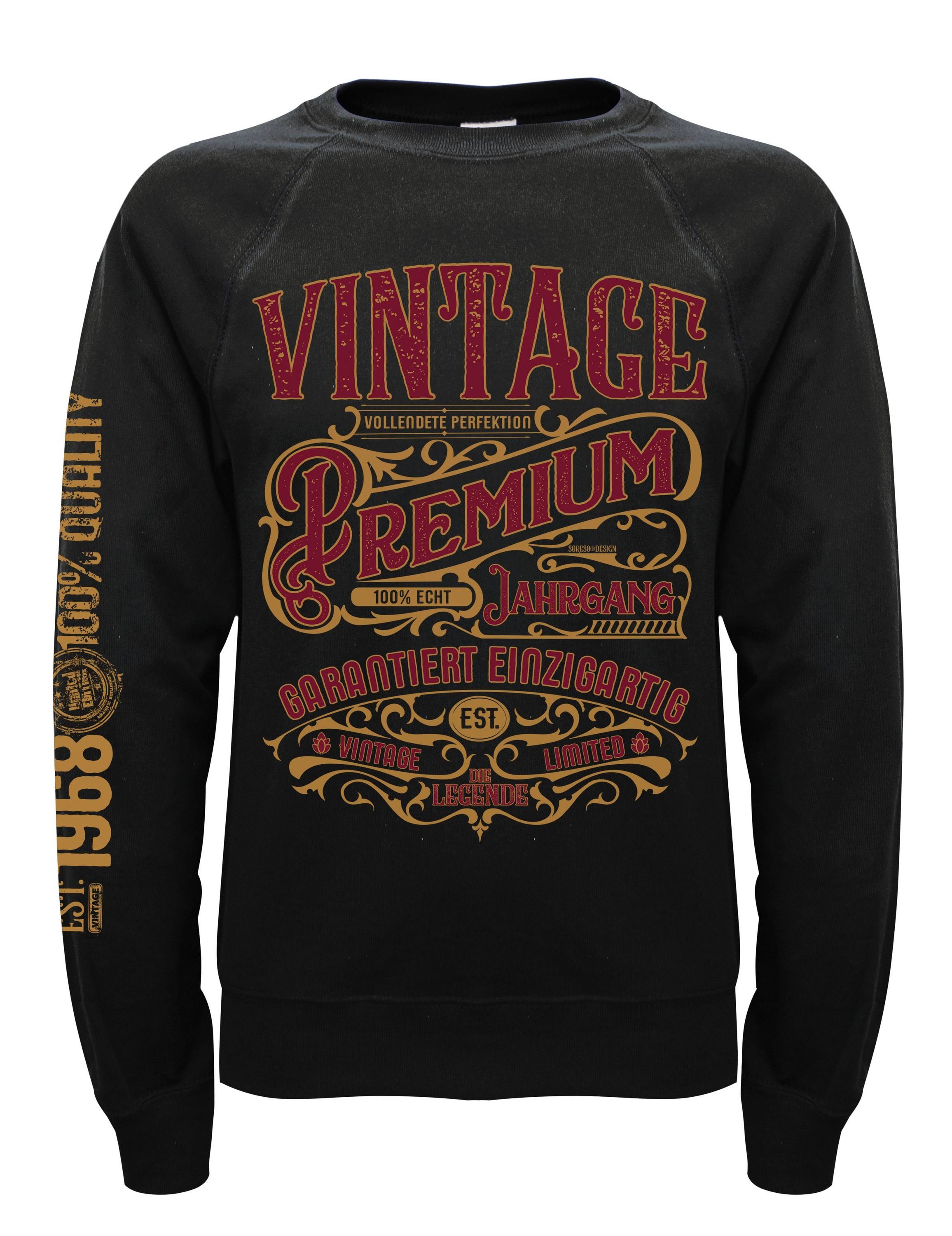 Soreso® Rundhalspullover Pullover Premium Vintage (Sie Jahrgang 1968 1968) erhalten mit Pullover und Pullover Geburtstag Jahrgang Damen zum einen Herren