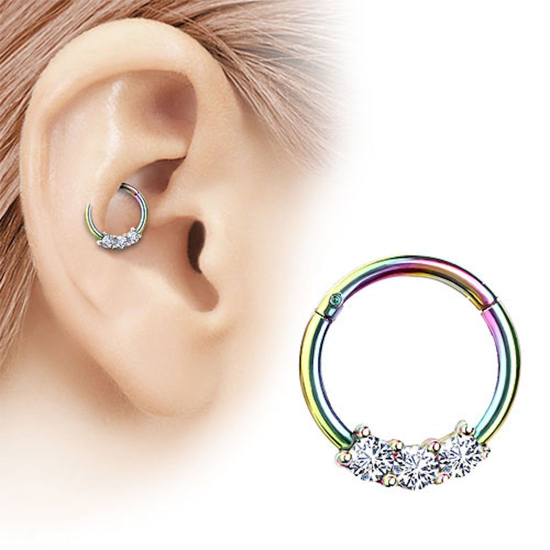 Taffstyle Nasenpiercing Piercing Segmentring Scharnier Clicker günstig online kaufen