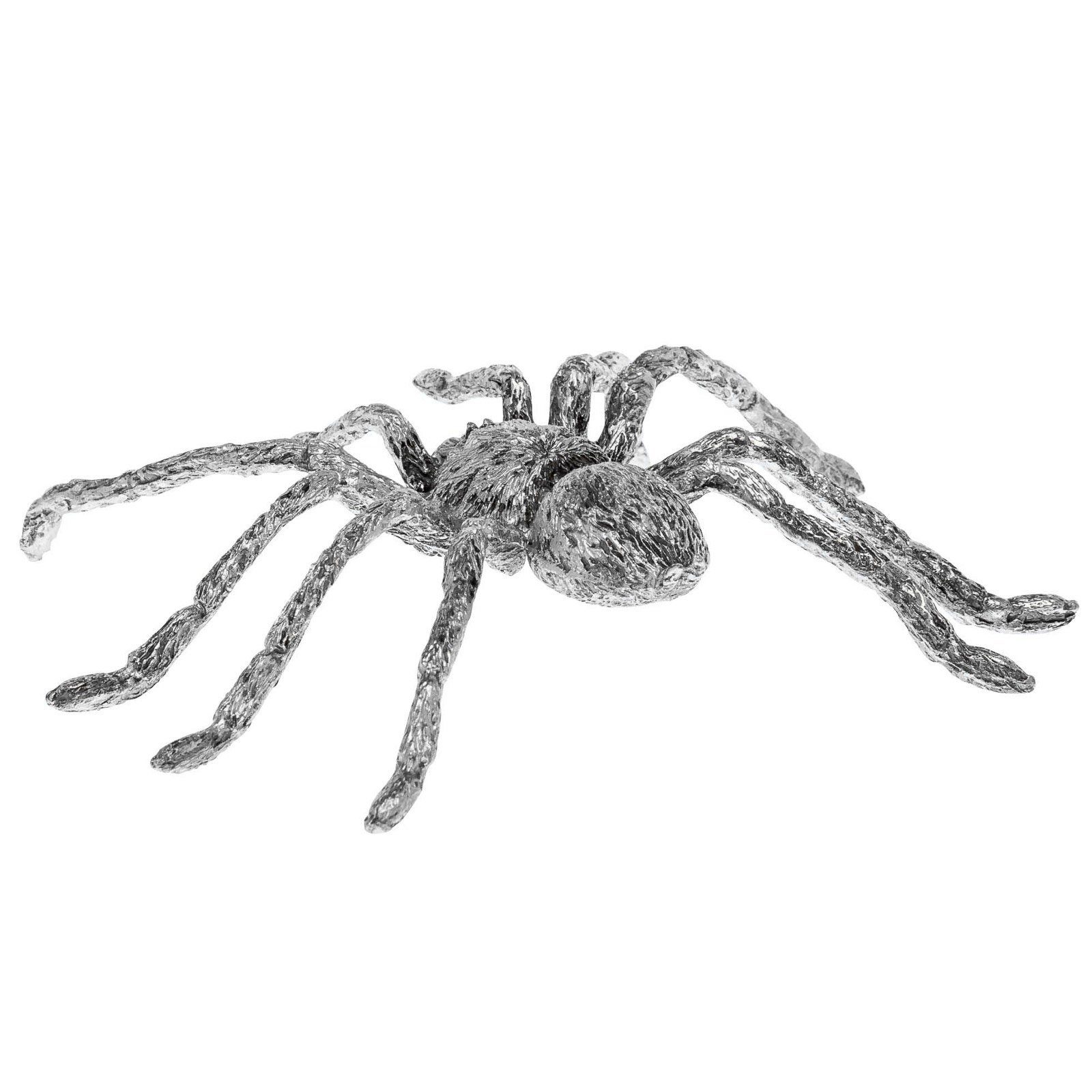 Aubaho Dekofigur Zinnfigur Spinne Figur Skulptur Silber Insekt Zinn sculpture spider