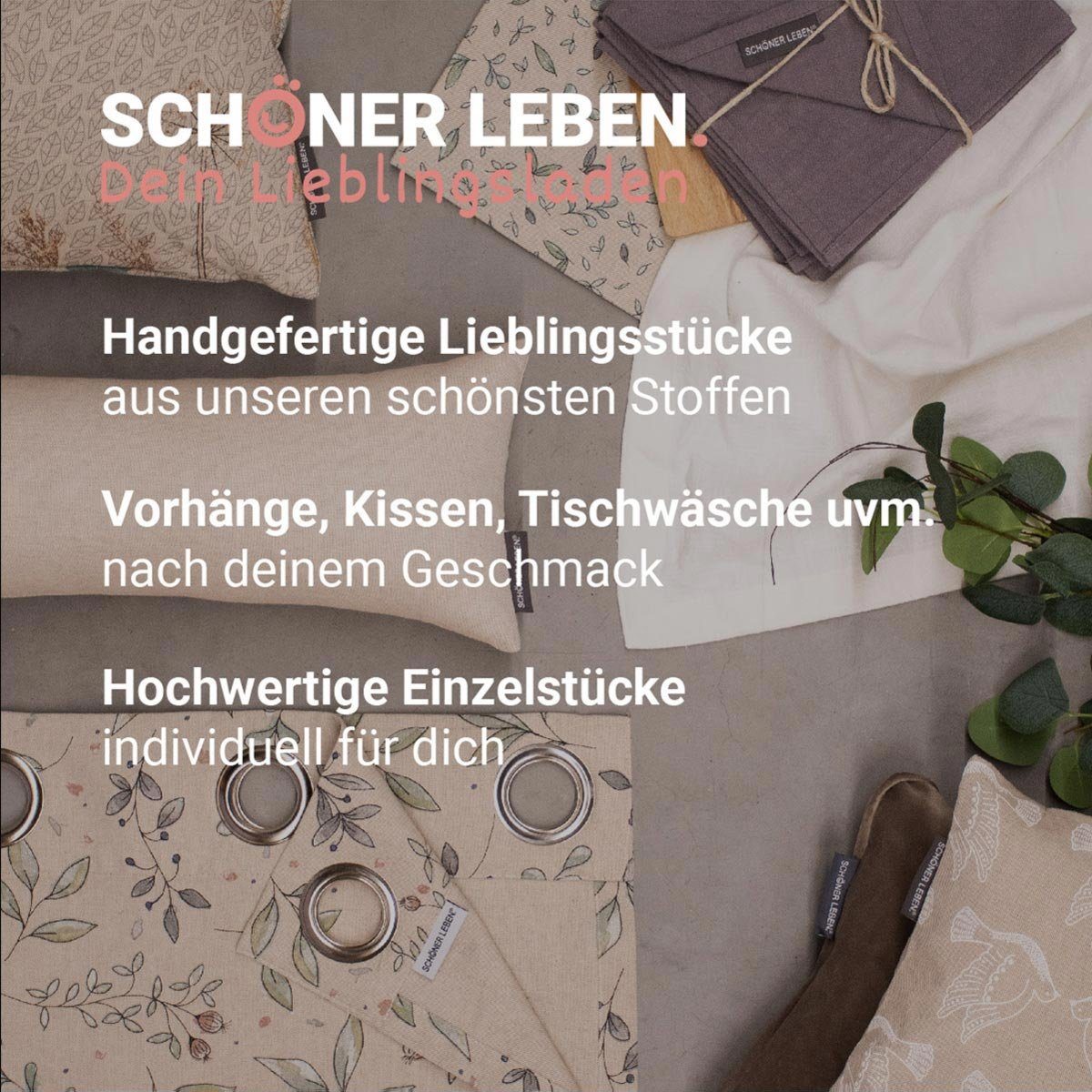 LEBEN. beige String Tischläufer 40x160cm, Leben Bean Schöner SCHÖNER Tischläufer braun handmade