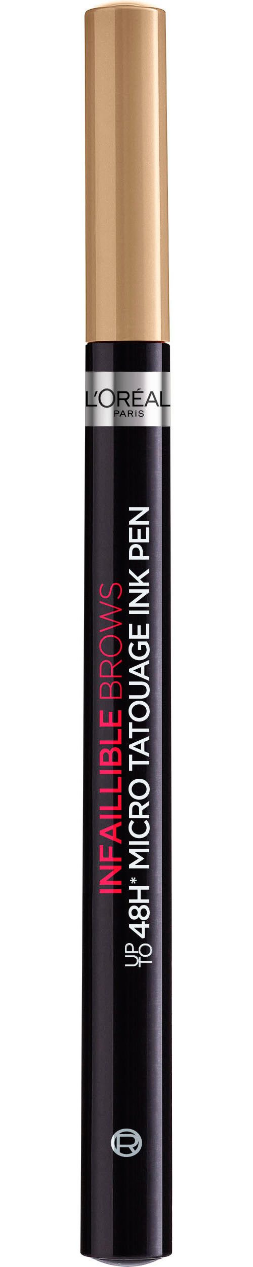 L'ORÉAL PARIS Augenbrauen-Stift INFAILLIBLE 48H MICRO TATOUAGE INK PEN, mit Dreizack-Spitze