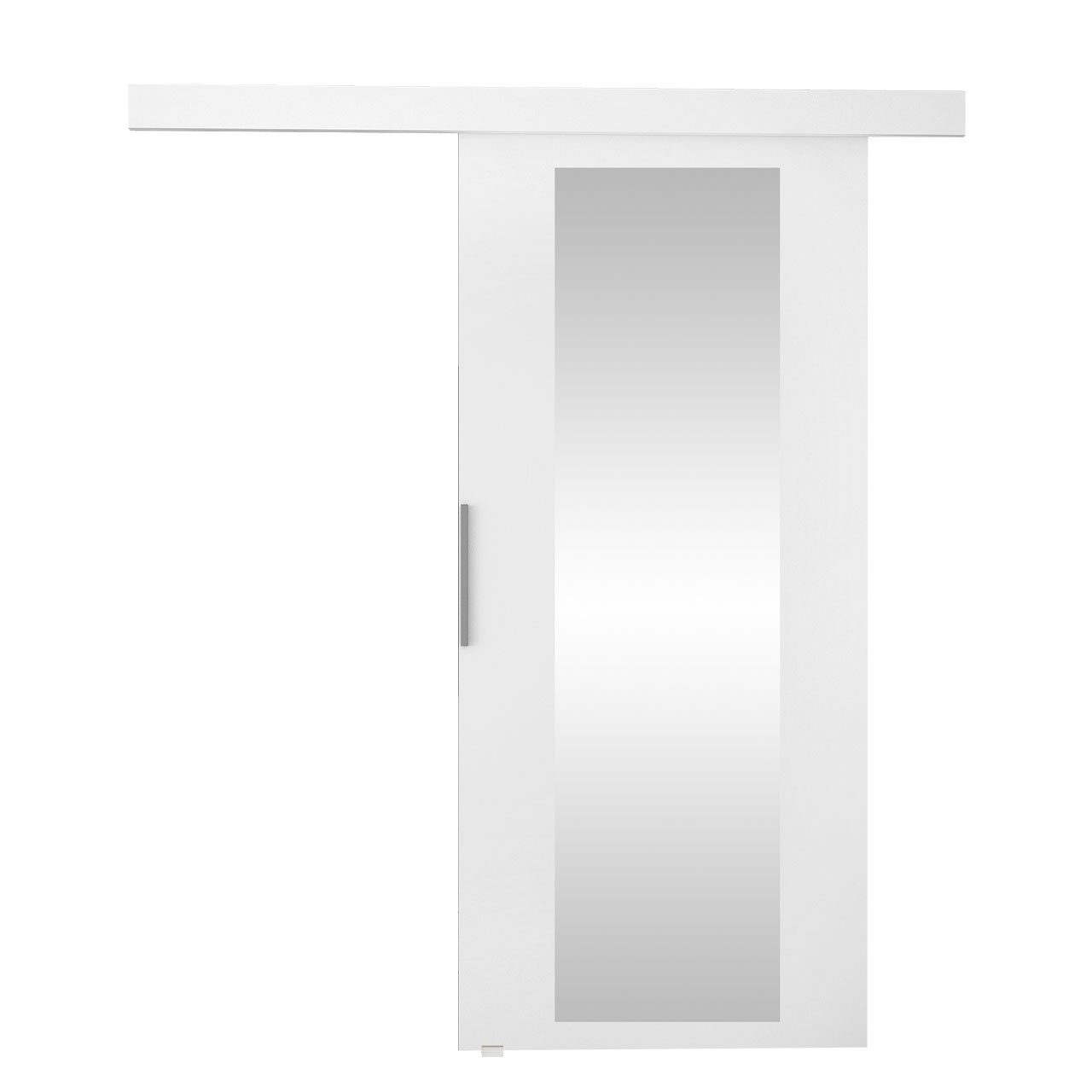 MIRJAN24 Schiebetür Rubi 70 IV (Universell - Links / Rechts), Solide Aluminiumgriffe, Selbstschließsystem, Frontspiegel