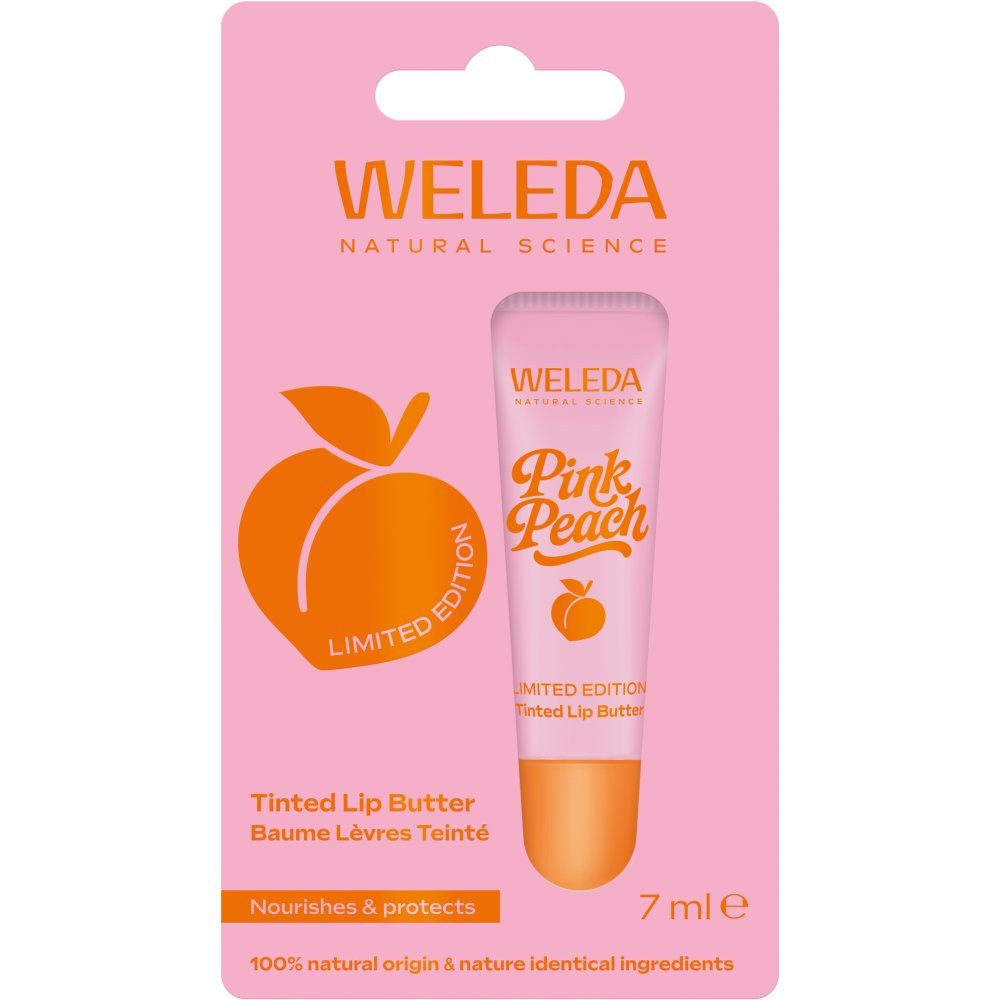 WELEDA Handcreme Pink Peach Lip Balm, Rosa, 7 ml