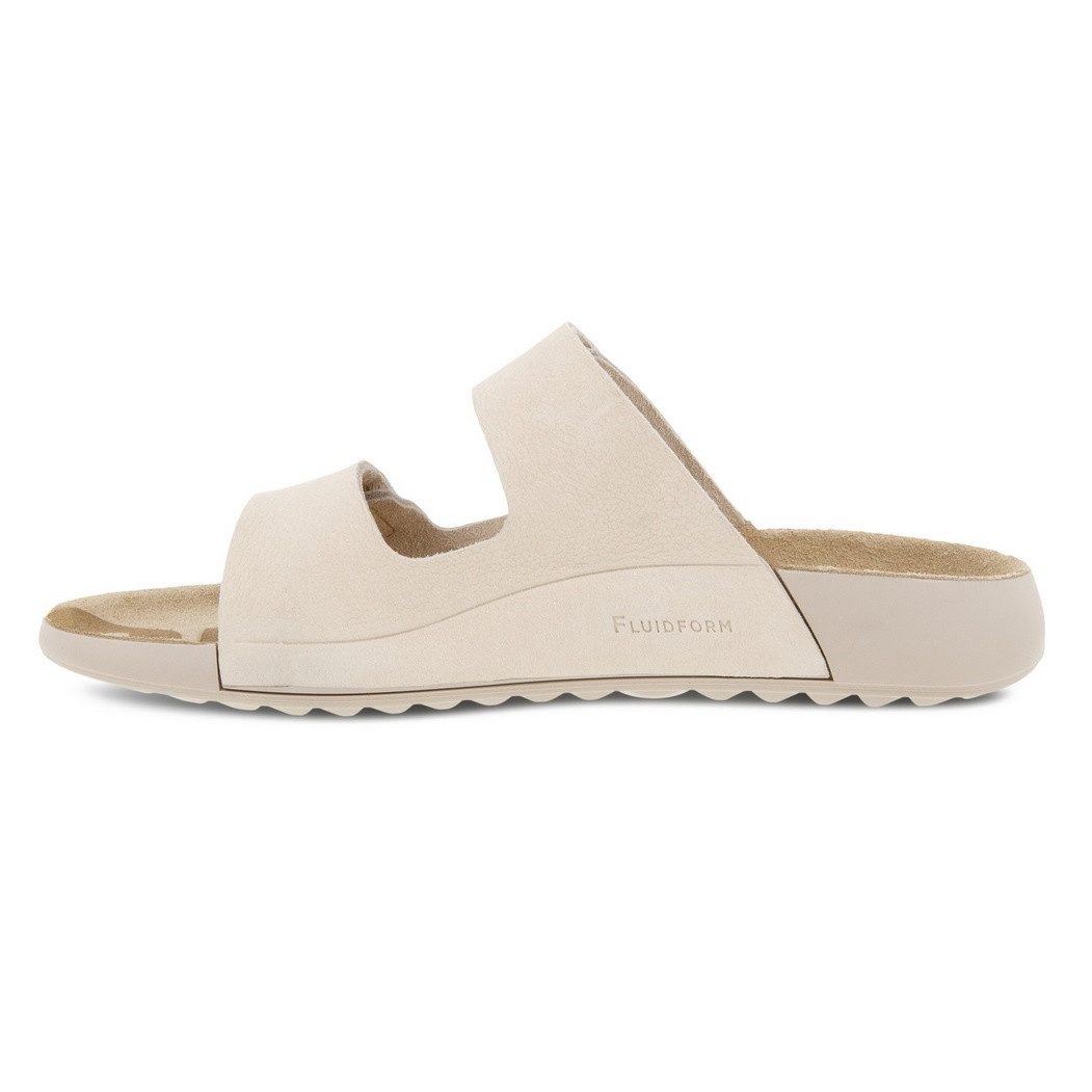 Ecco Cozmo Flat limestone Damen Sandale günstig online kaufen