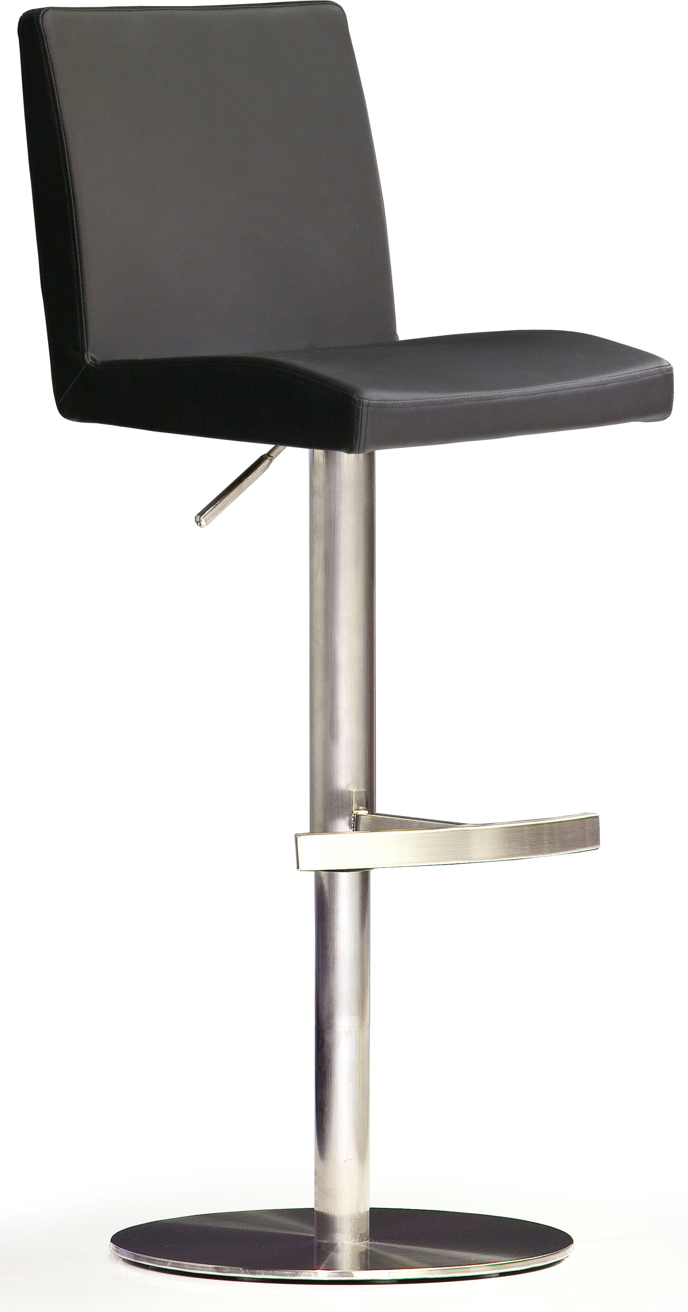 MCA furniture Bistrostuhl BARBECOOL Barhocker Bistrostuhl Tresenhocker, mit Rückenlehne,Bodenplatte rund, 360° drehbar, Sitzhöhe von 56-81 cm