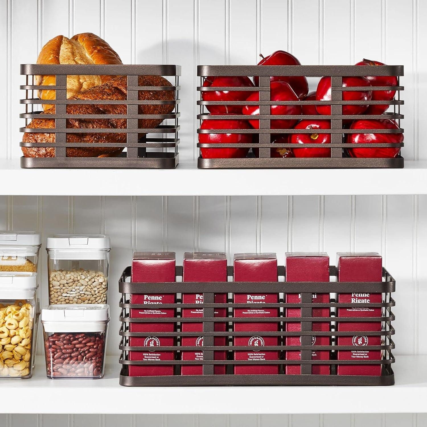 mDesign Aufbewahrungssystem mDesign Allzweckkorb Aufbewahrung Drahtkorb Organizer 6er-Set Metall