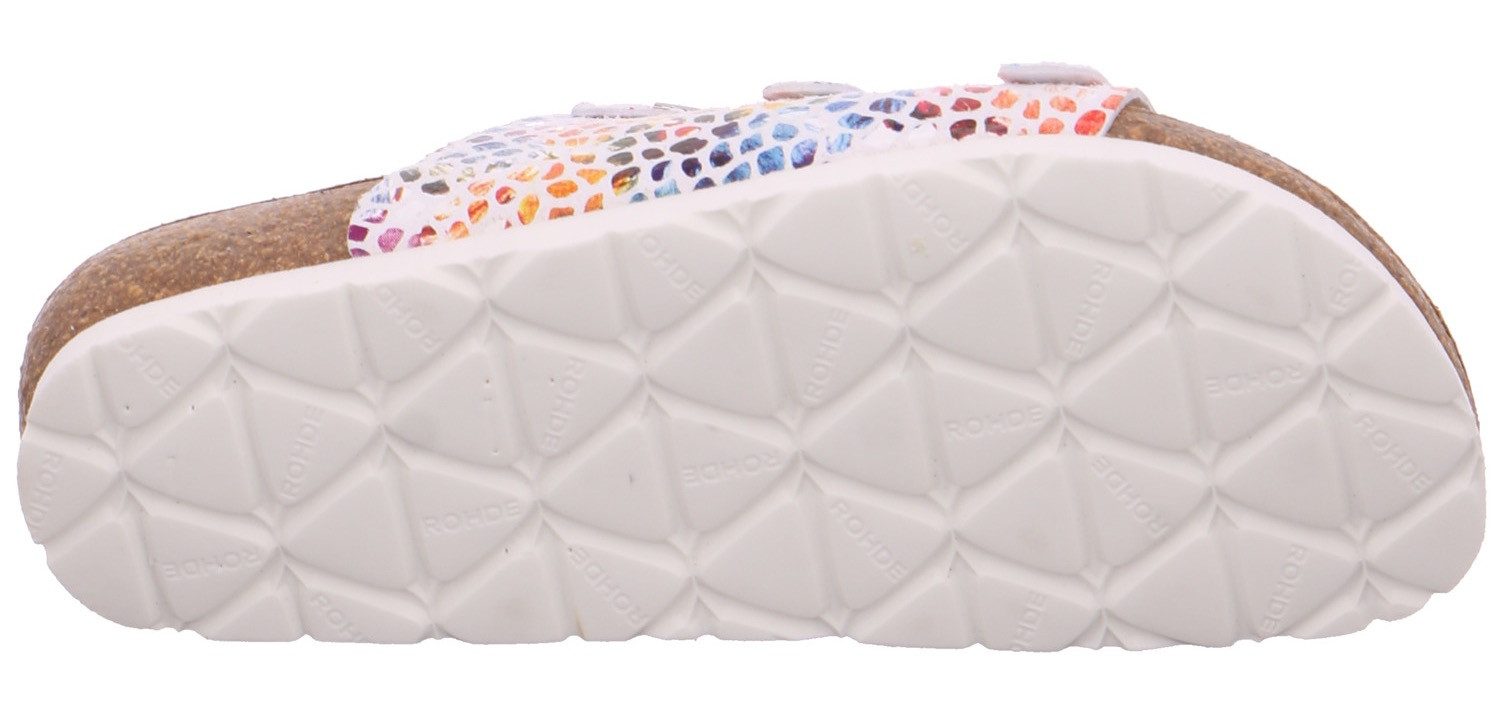 Rohde Alba Pantolette, Sommerschuh, Schlappen, Hausschuh mit buntem Druck, günstig online kaufen