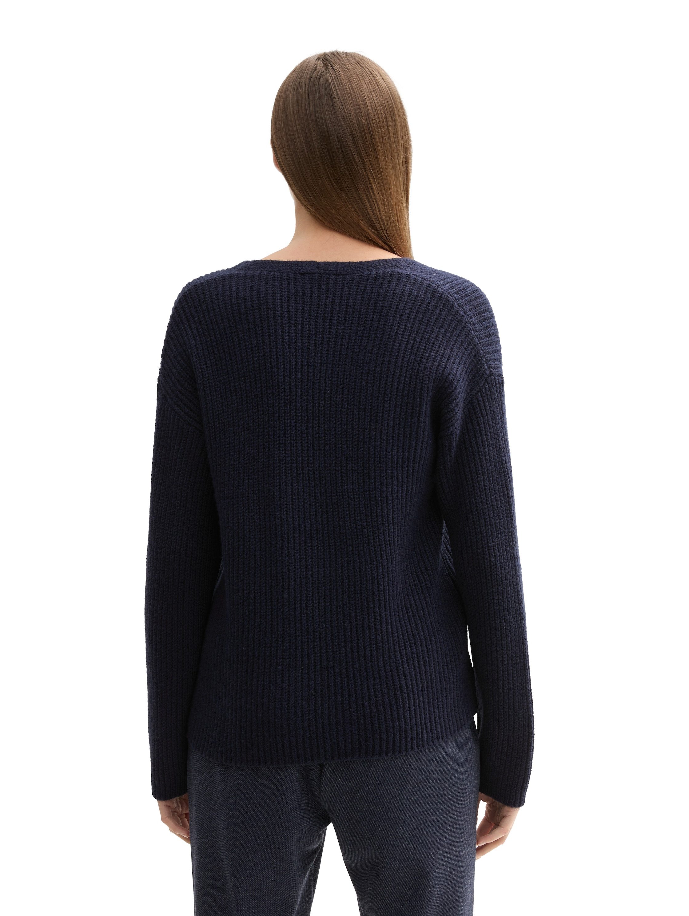 TOM TAILOR Strickpullover mit V-Ausschnitt