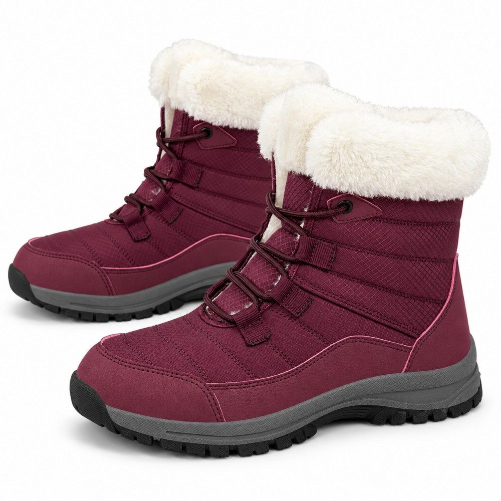 HUSK'SWARE Schneeschuhe Outdoor-Winterschuhe (Warme Wanderschuhe, High-Top-Schuhe), WARMES KUNSTFELLFUTTER