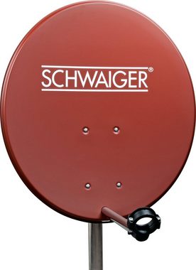 Schwaiger 719772 SAT-Antenne (55 cm, Stahl, Single LNB, ziegelrot)