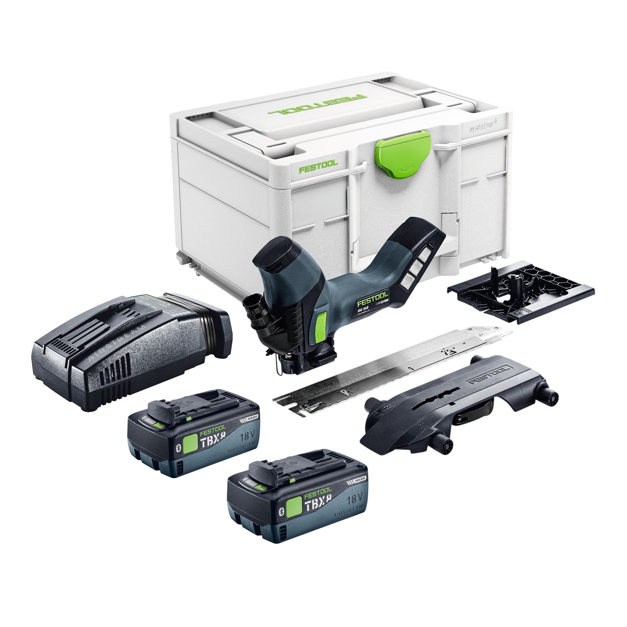 FESTOOL Akku-Säge ISC 240 EB-Basic Akku Dämmstoffsäge 18 V 240 mm + 2x Akku 8,0 Ah