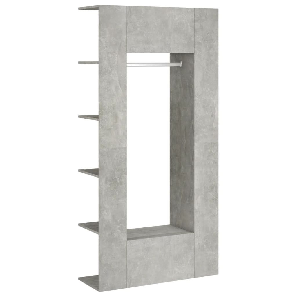 vidaXL Kompaktgarderobe Flurschränke 2 Stk. Betongrau Holzwerkstoff (2-St)