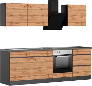 Kochstation Küche KS-Riesa, Stellbreite 240 cm, wahlweise mit oder ohne E-Geräte