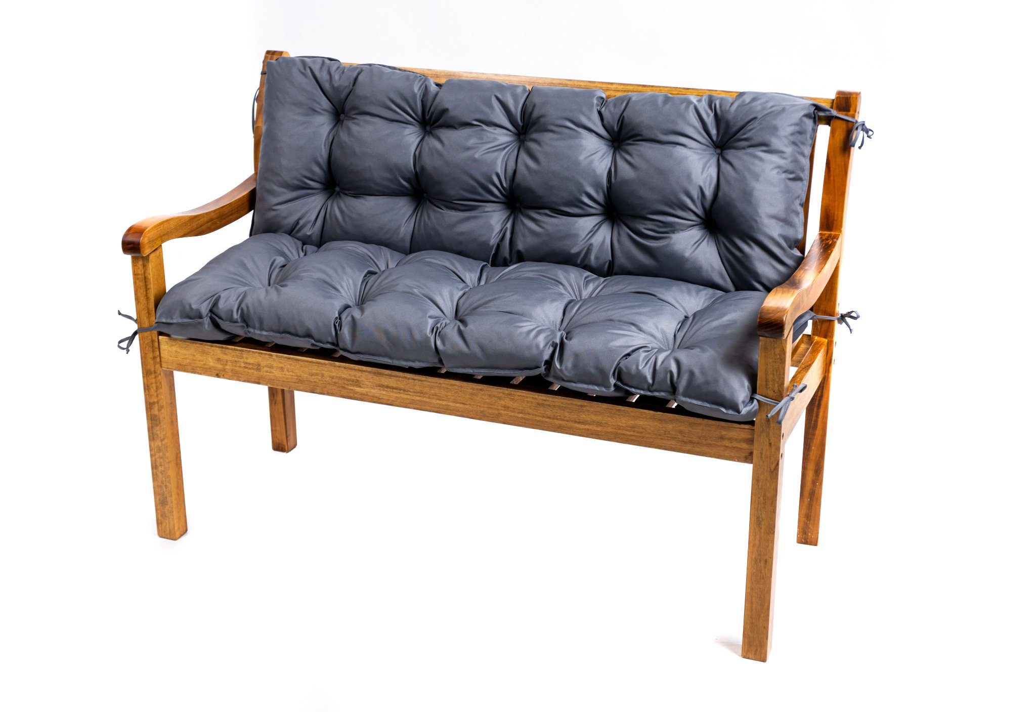 LILENO Home Tuinstoelkussens als 1-delige set - stoel met hoge rugleuning, in blokstrepen, blauw, comfortabele kussens als zitkussens voor tuinmeubelen, stoelkussens voor tuinstoelen en klapstoelen