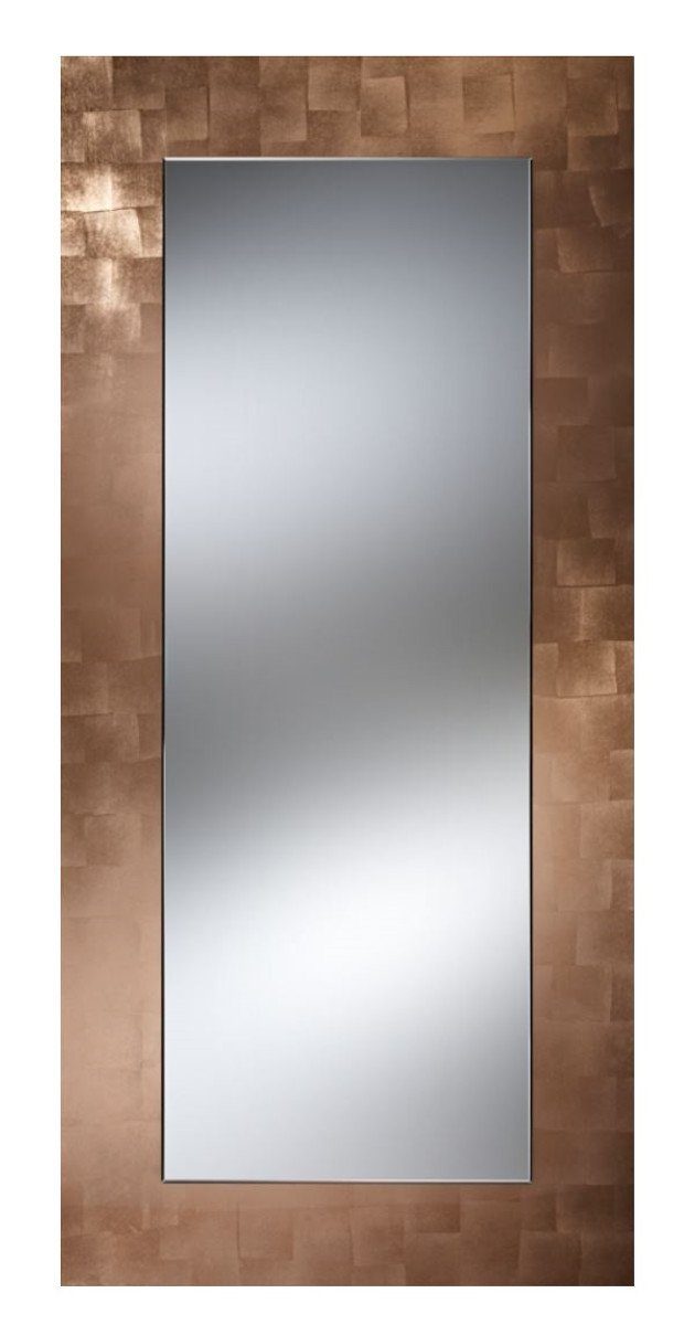 Casa Padrino Spiegel Luxus Spiegel 75 cm 160 - Wohnzimmermöbel H. x Kupferfarben