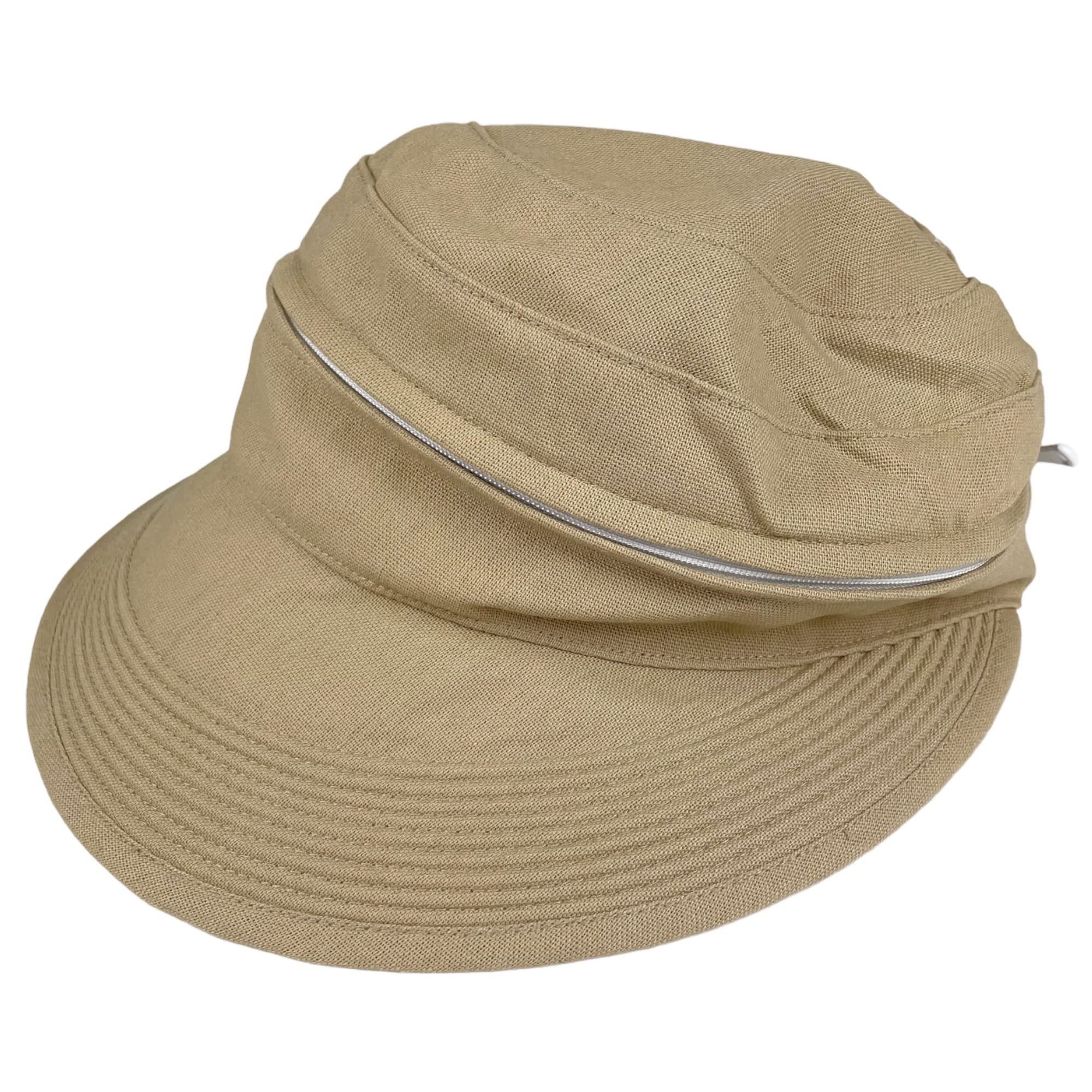 Taschen4life Sonnenhut Visor Cap 2in1 Sonnencap Basecap & Sonnenschutz in Einem, unisex, aus Leinen